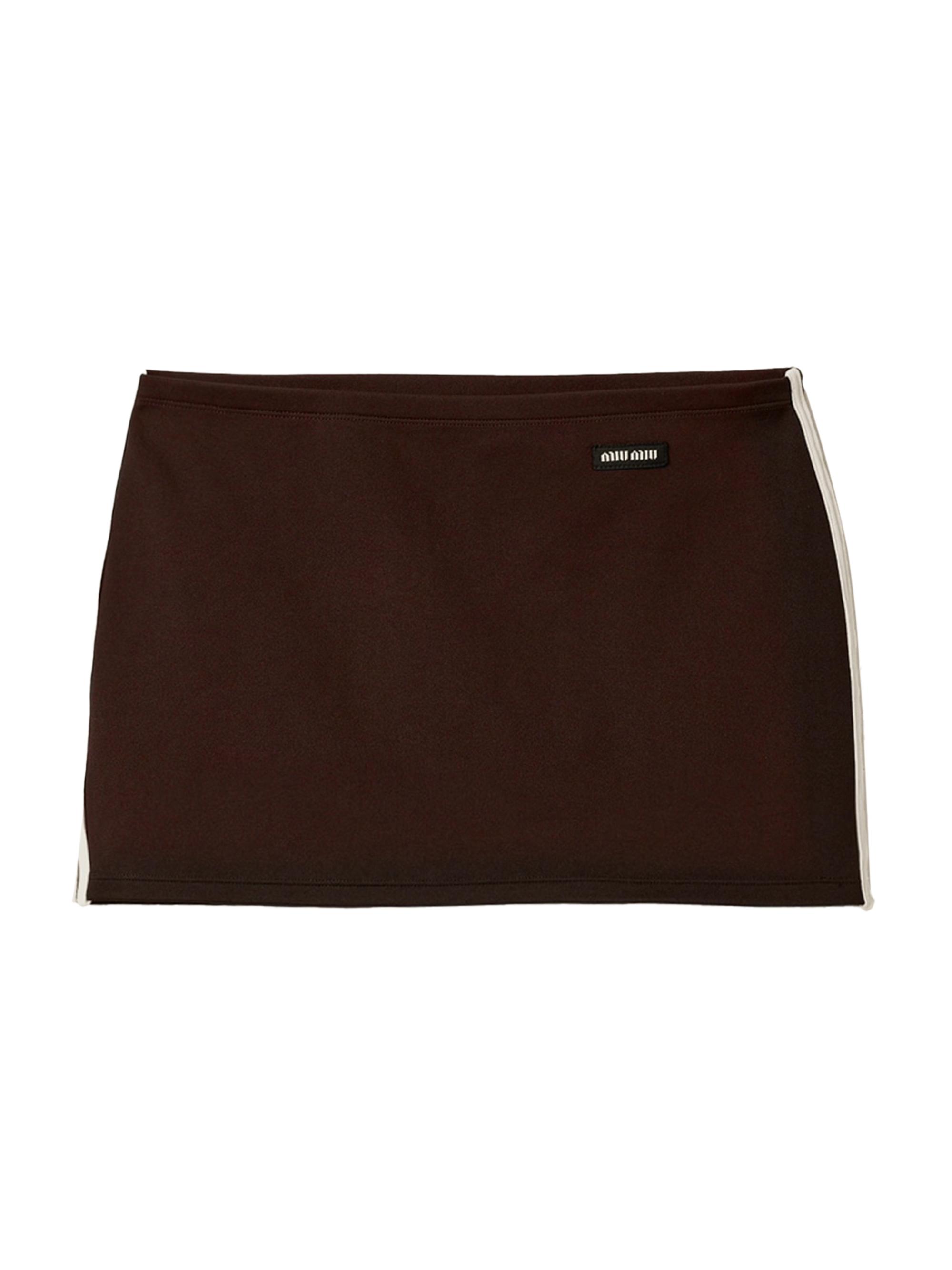 Miu Miu Women's Technical Yarn Miniskirt - Brown