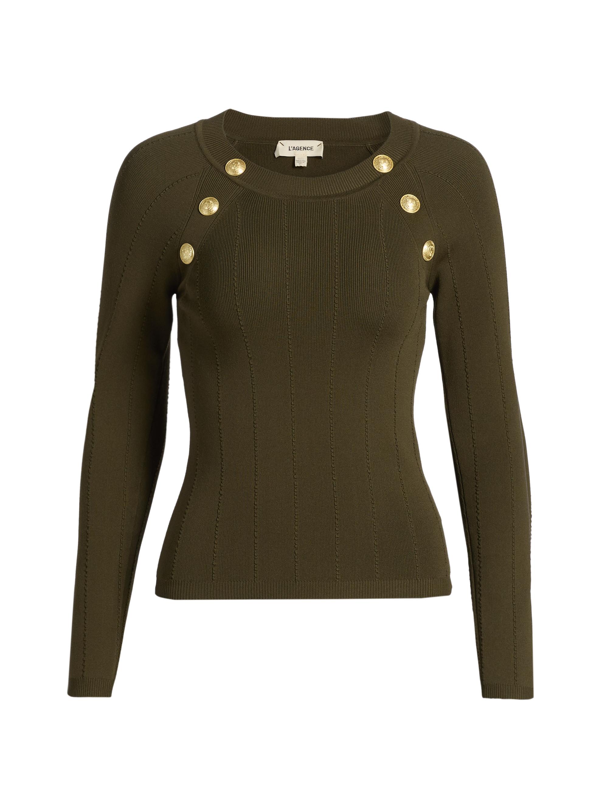 L'AGENCE Sterling Collared Sweater | Saks Fifth Avenue