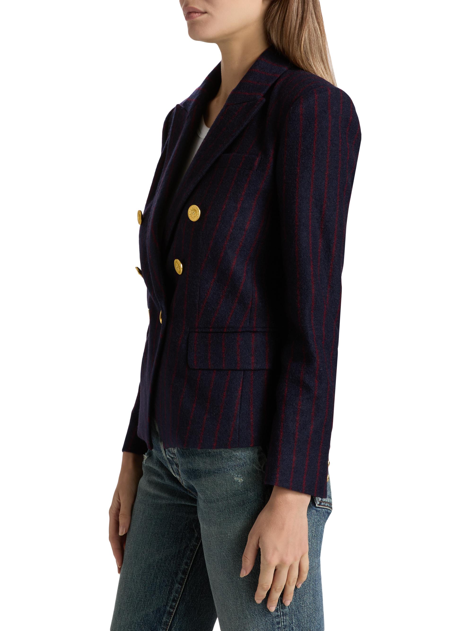 L'AGENCE Kenzie Striped Double-Breasted Blazer | Saks Fifth Avenue