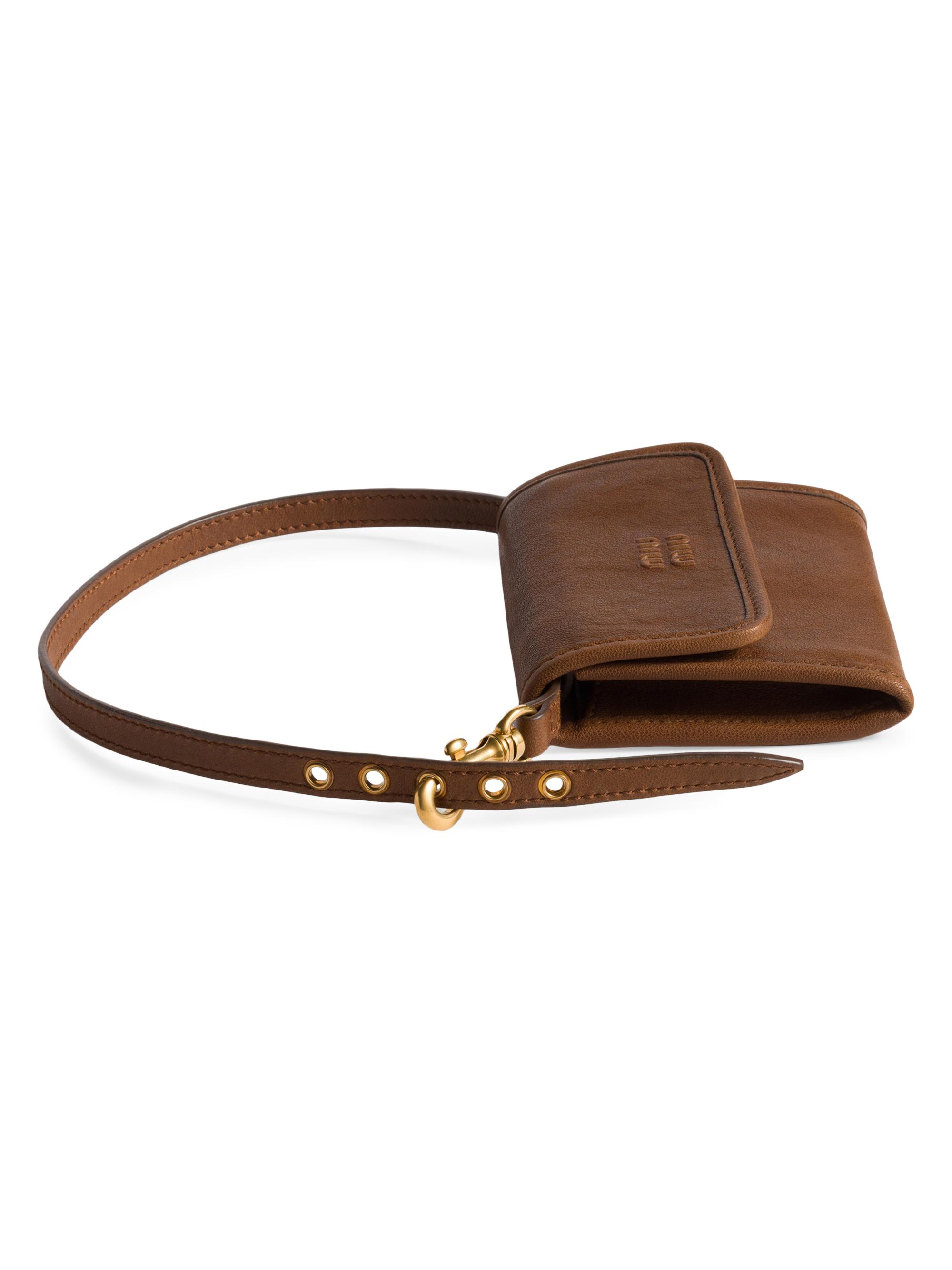 Miu Miu Nappa Leather Wallet with Shoulder Strap | Saks Fifth Avenue