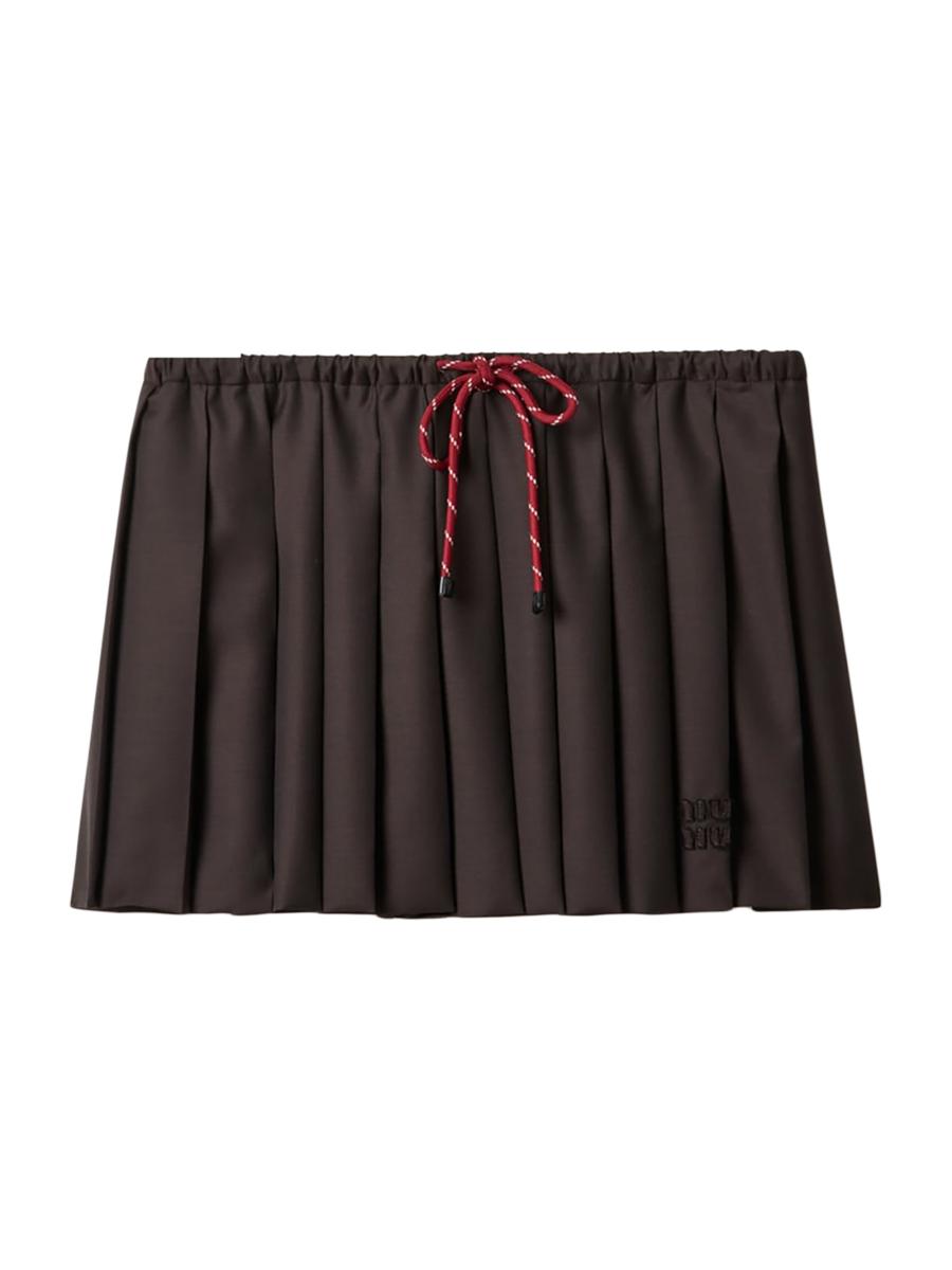 Miu Miu Pleated Batavia Skirt | Saks Fifth Avenue