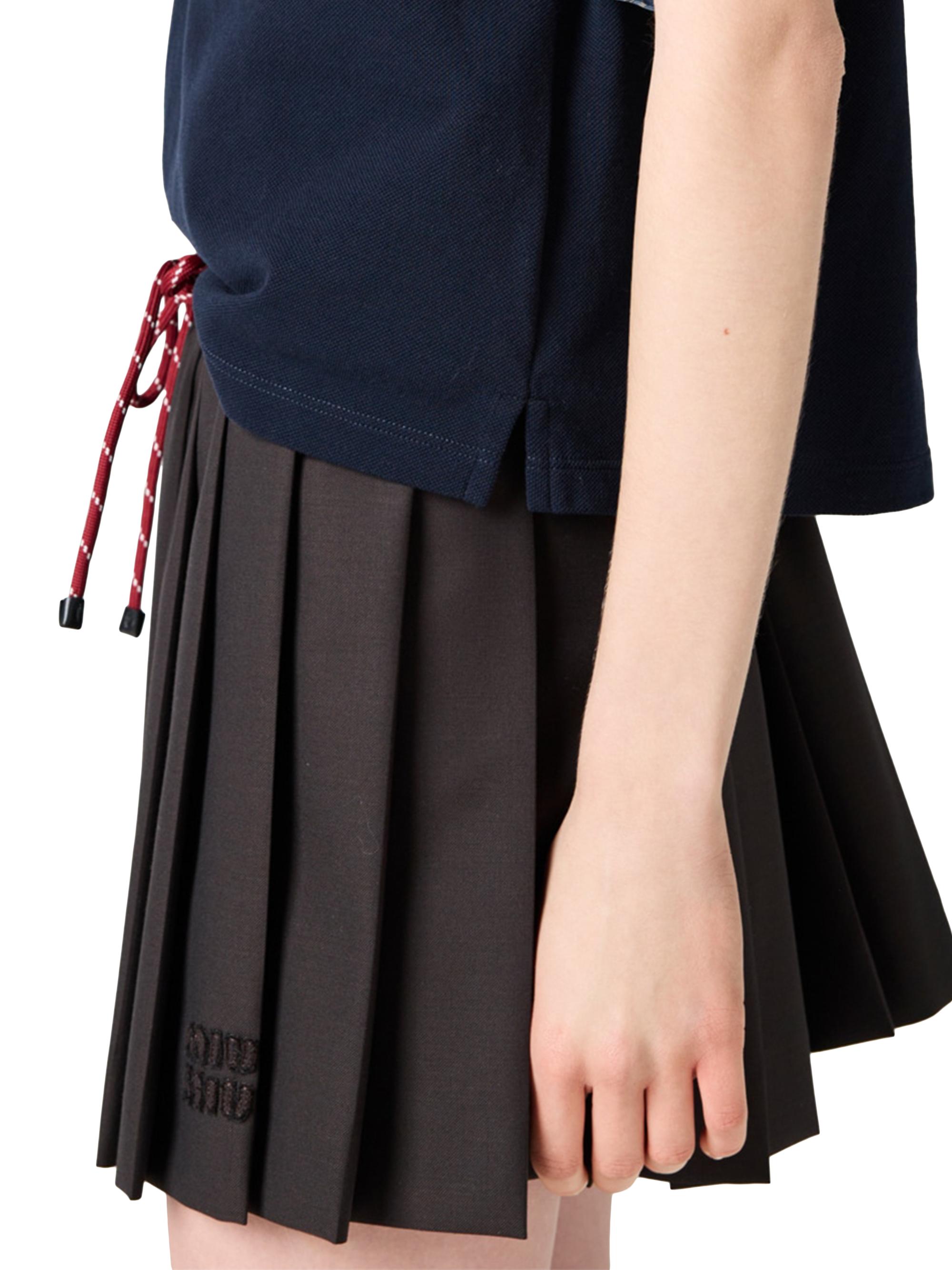 Miu Miu Pleated Batavia Skirt | Saks Fifth Avenue
