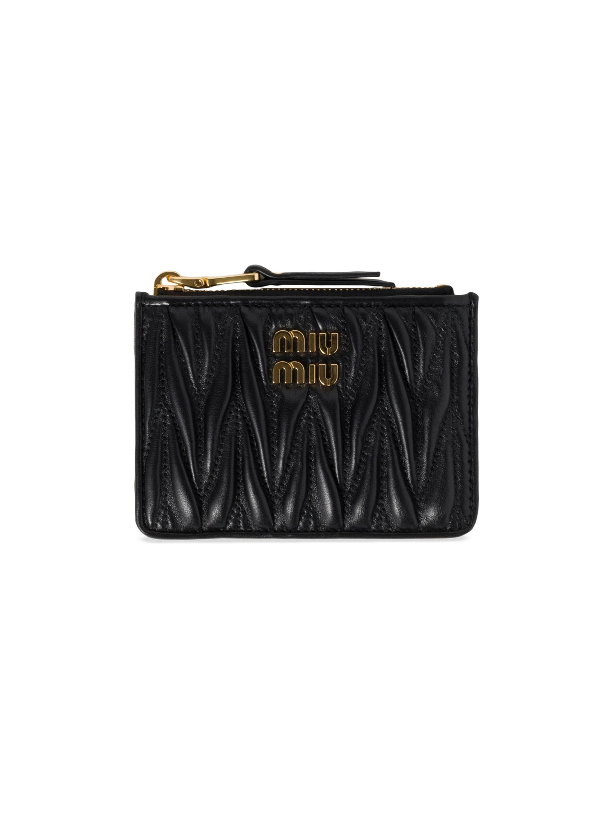 【❤︎】MIU MIU Leather Wallet Miu Miu Nappa Leather Card Holder | Saks Fifth Avenue