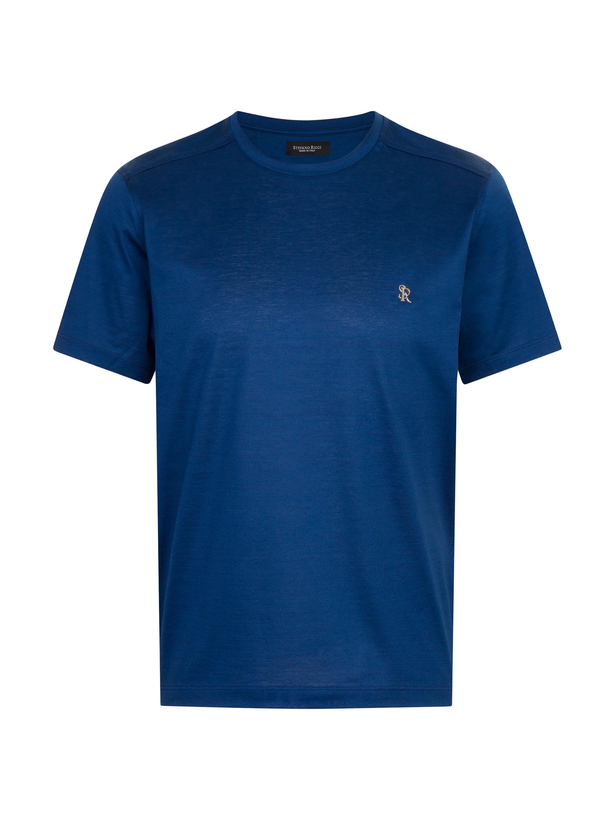Stefano Ricci Men's Logo Cotton T-Shirt - Blue | Thumbnail 4