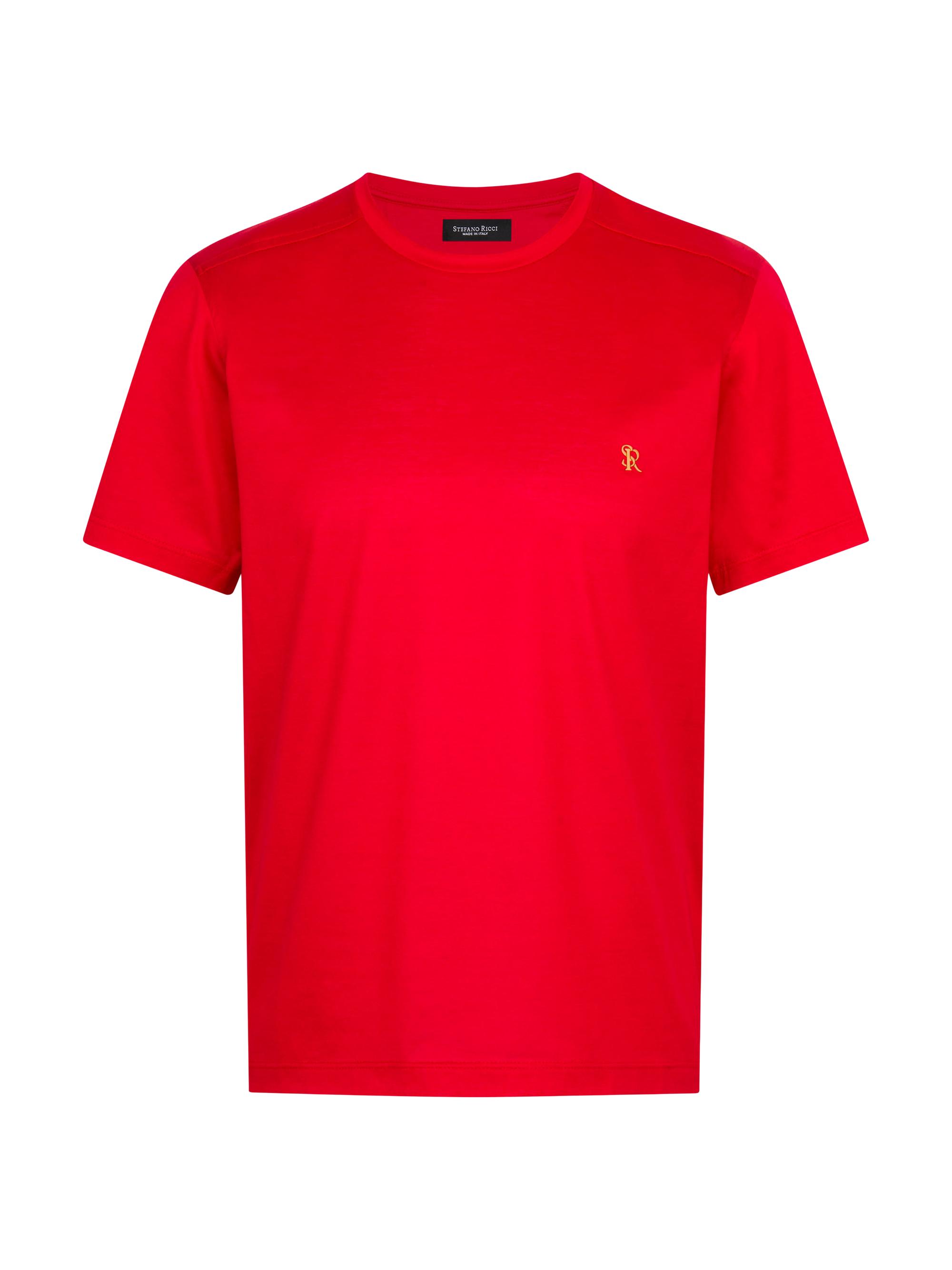 Stefano Ricci Men's Logo Cotton T-Shirt - Red | Thumbnail 4