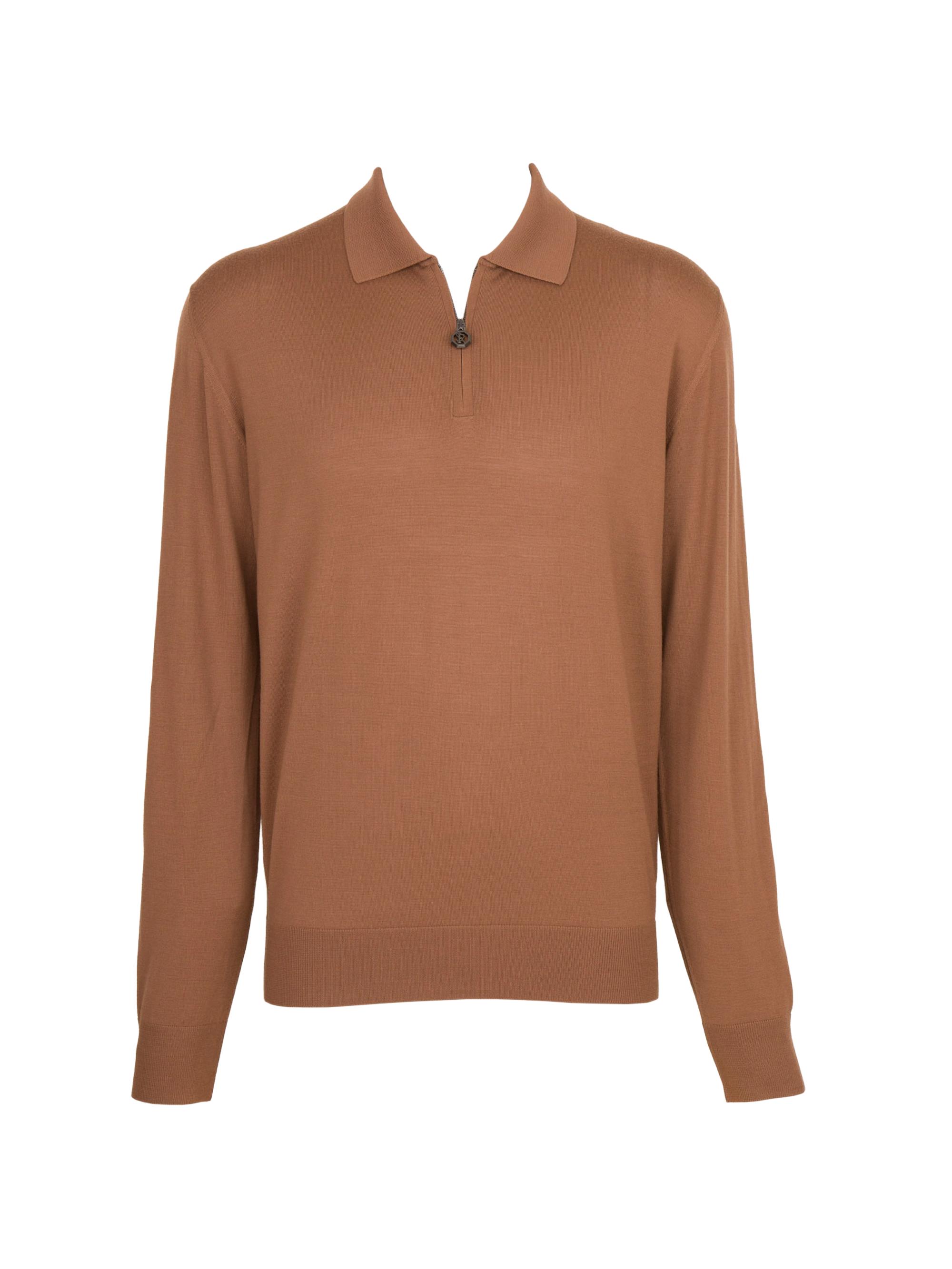 Stefano Ricci Men's Wool Polo Sweater - Brown