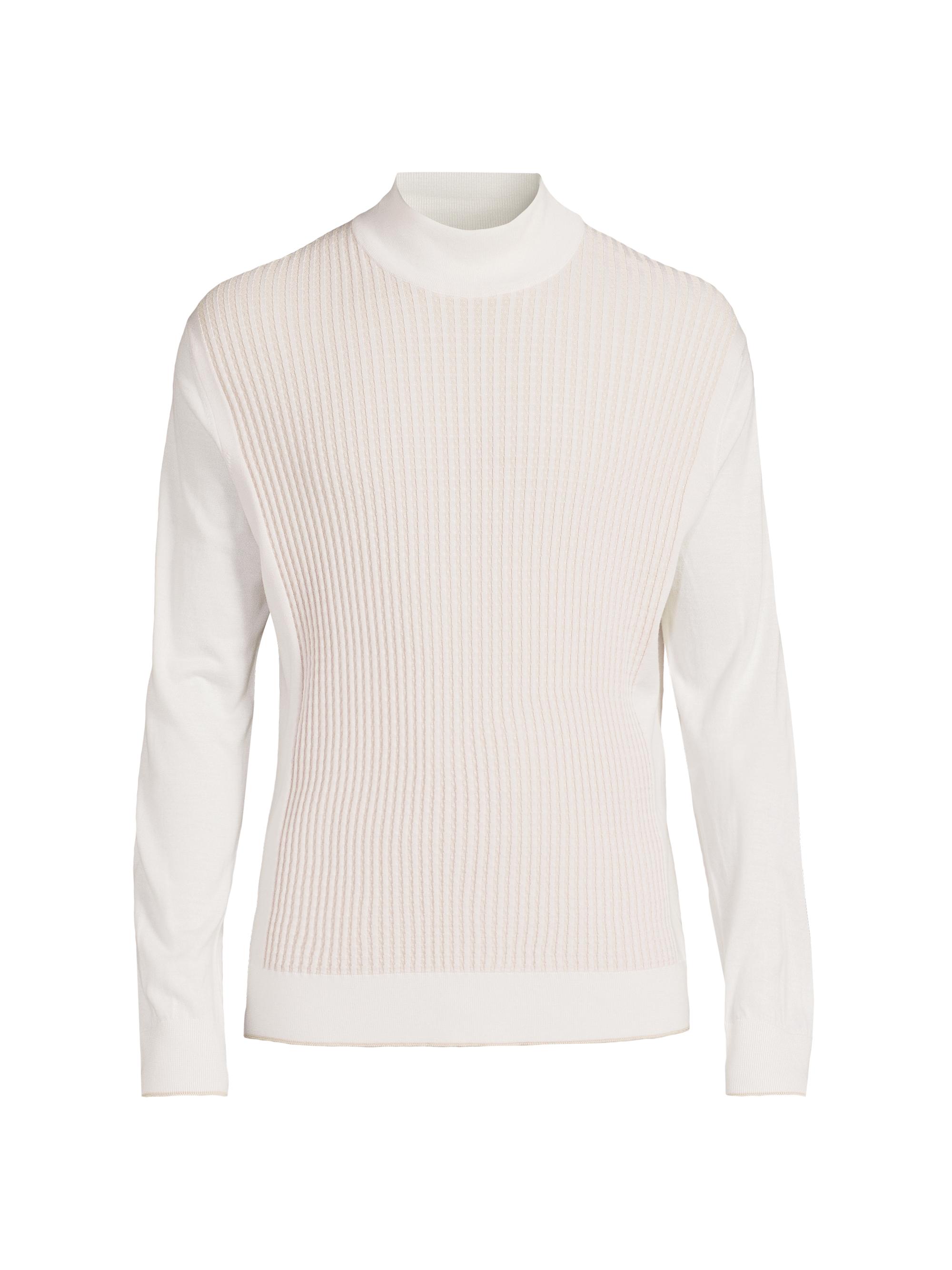 Stefano Ricci Men's Mock Turtleneck Sweater - White