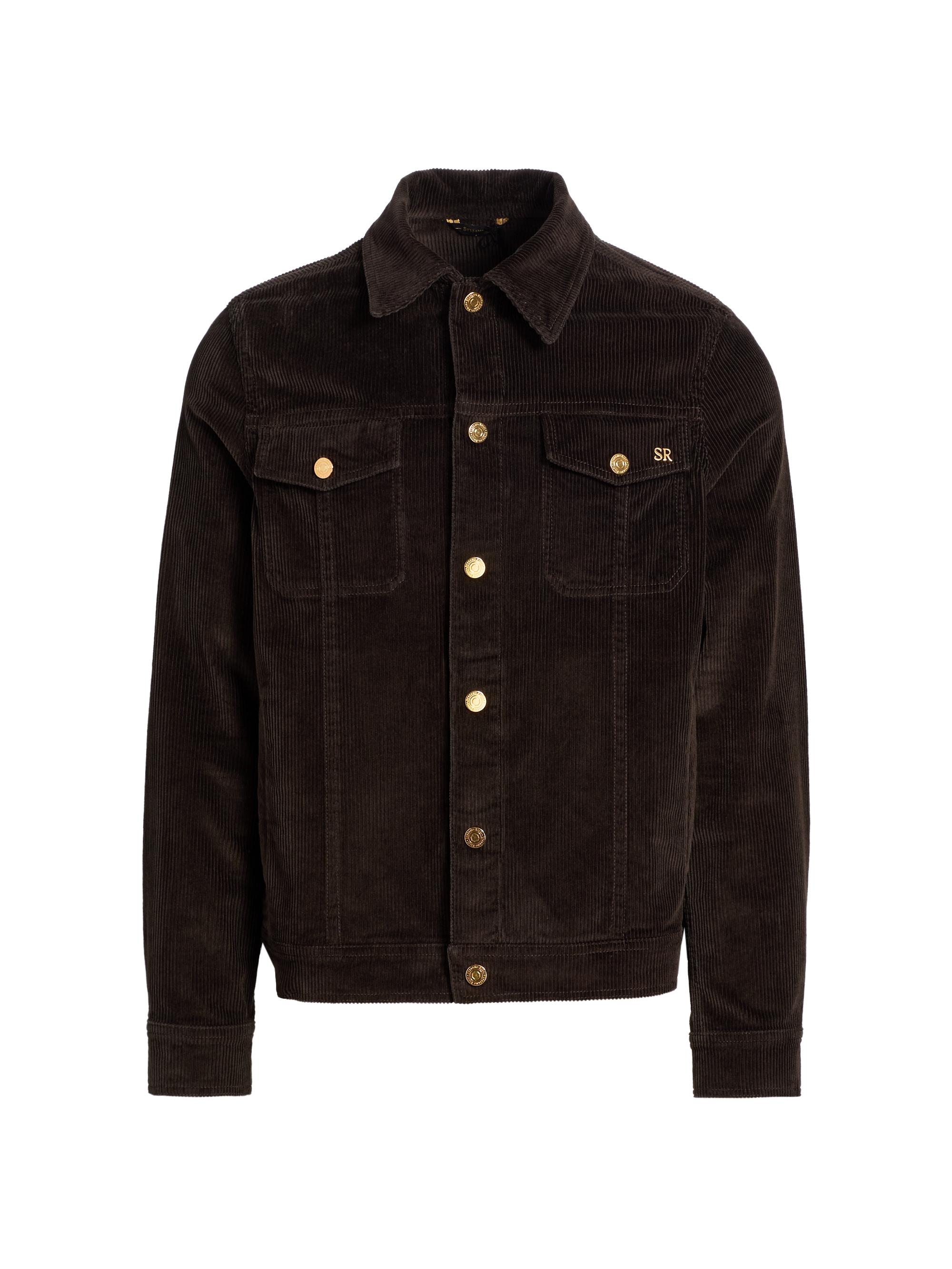 Stefano Ricci Men's Stretch-Cotton Corduroy Jacket - Brown