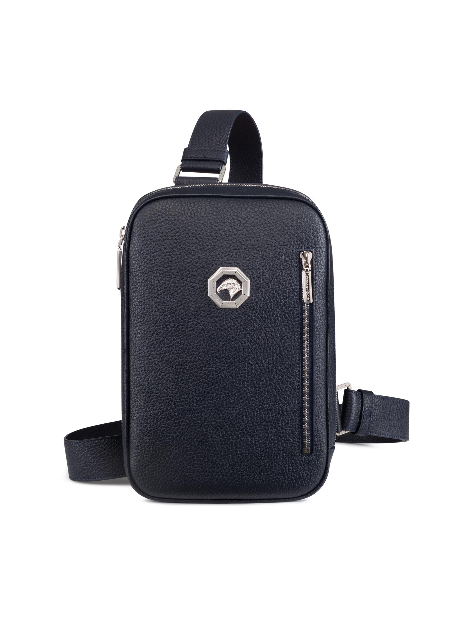 Stefano Ricci Men's Pebbled Leather Sling Backpack - Blue Ricci