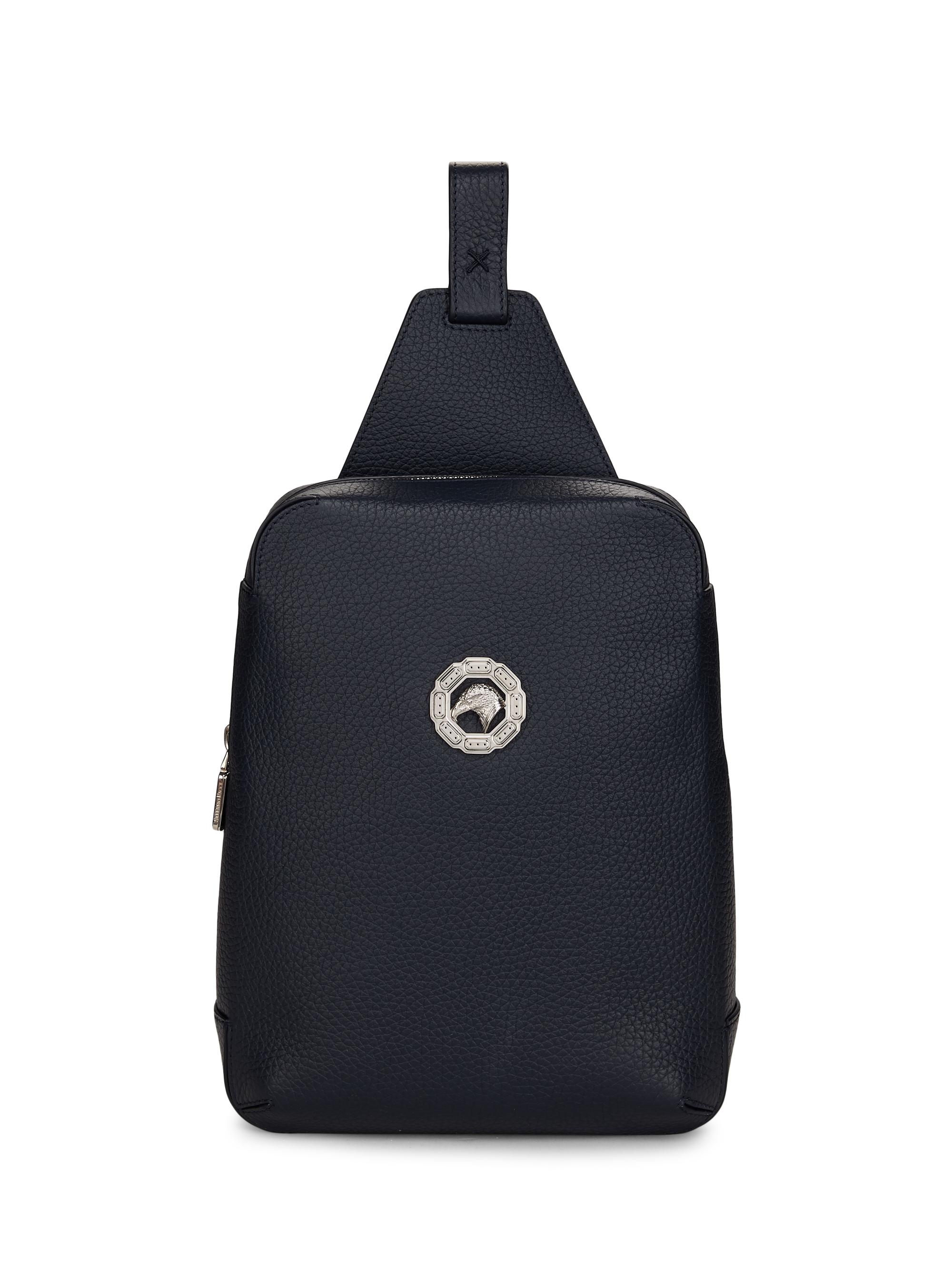 Stefano Ricci Men's Leather Sling Bag - Blue Ricci