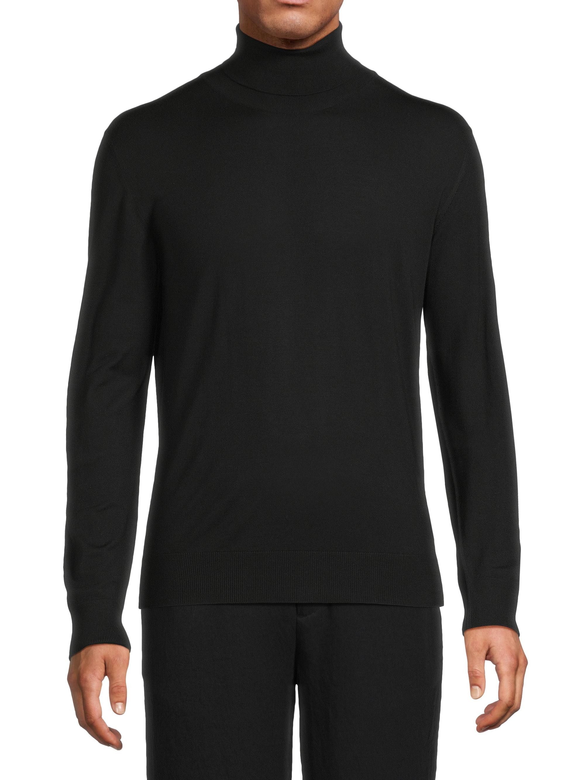 Stefano Ricci Men's Wool Turtleneck Sweater - Black | Thumbnail 3