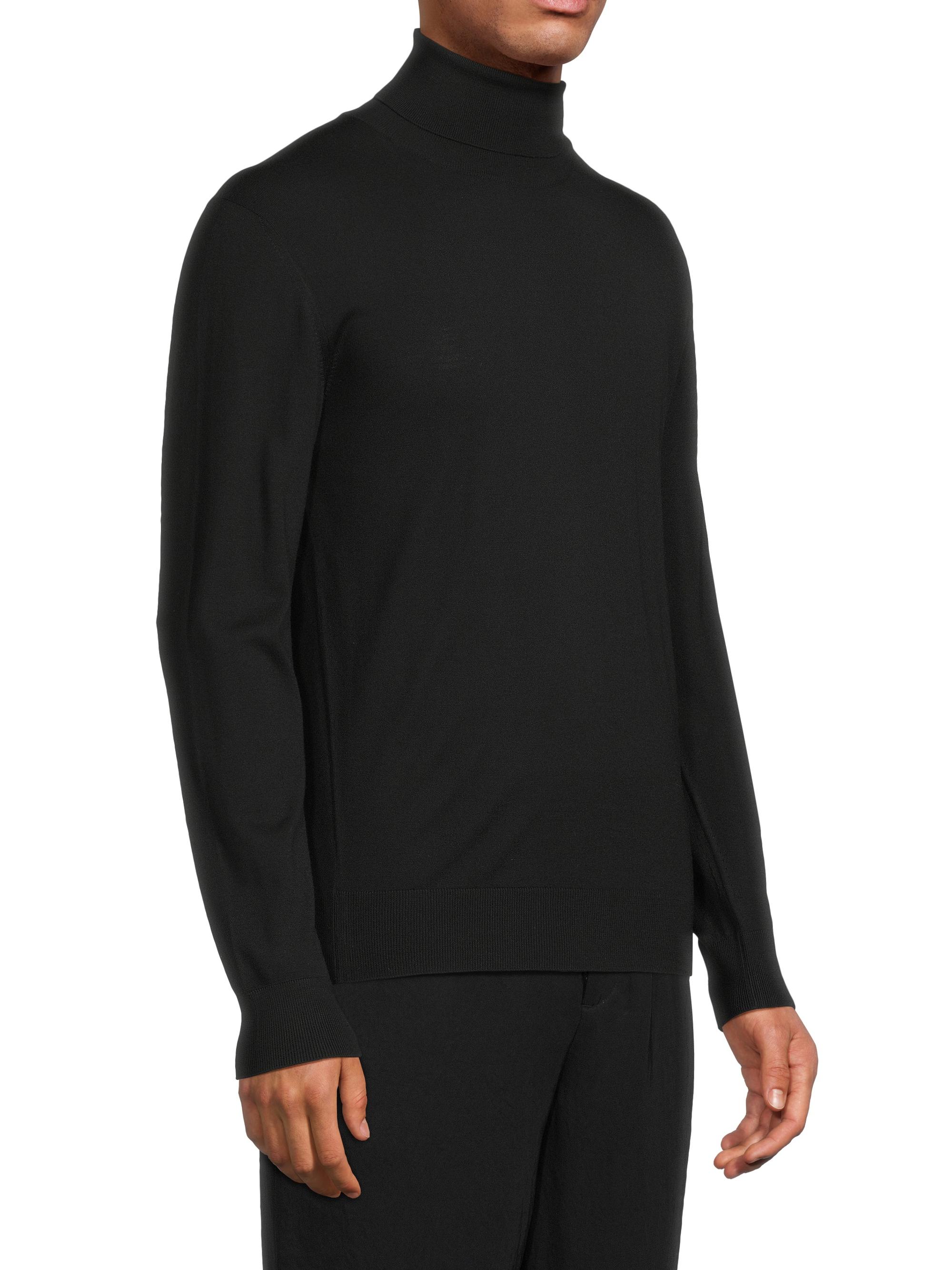 Stefano Ricci Men's Wool Turtleneck Sweater - Black | Thumbnail 4
