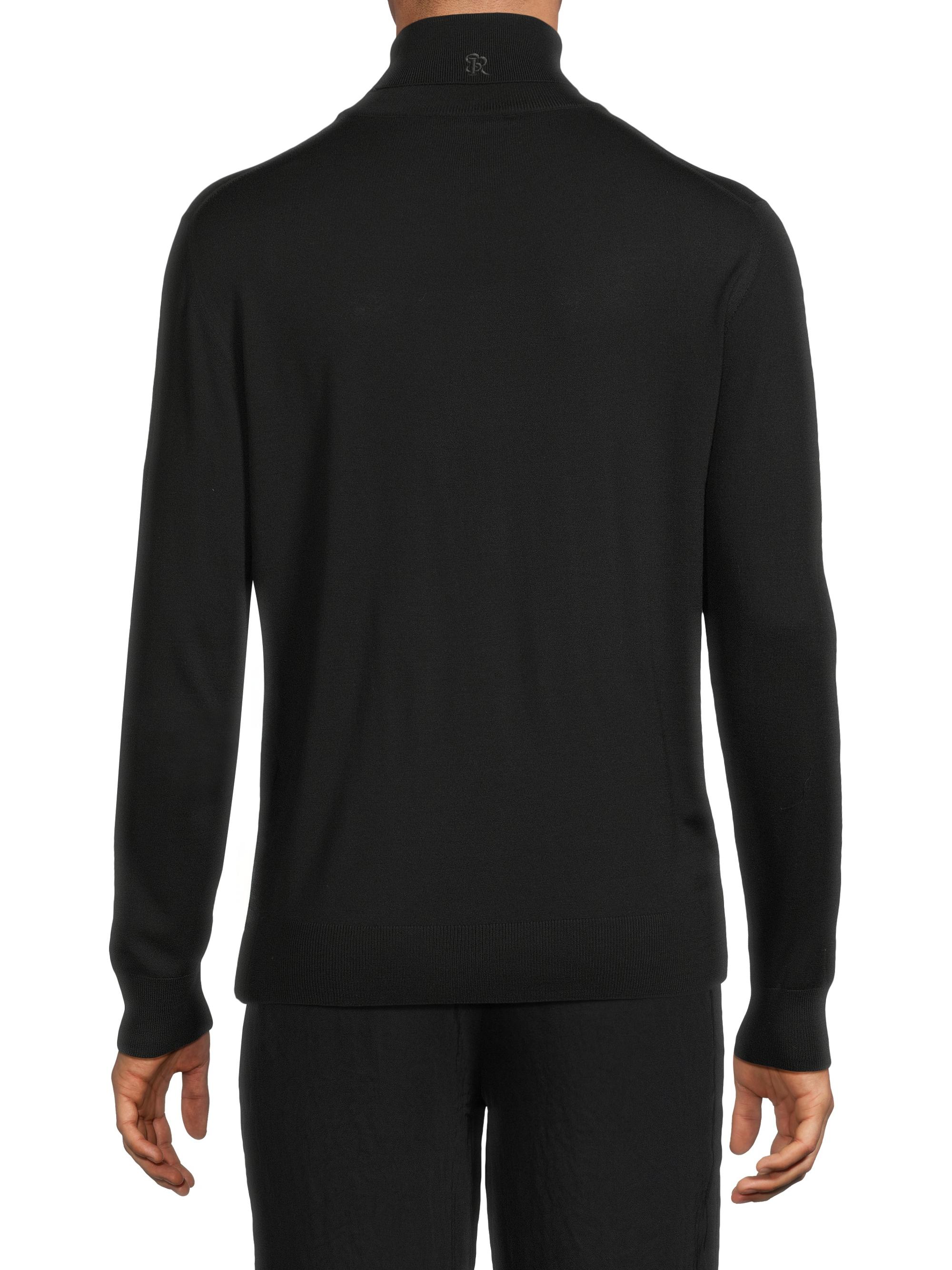 Stefano Ricci Men's Wool Turtleneck Sweater - Black | Thumbnail 5