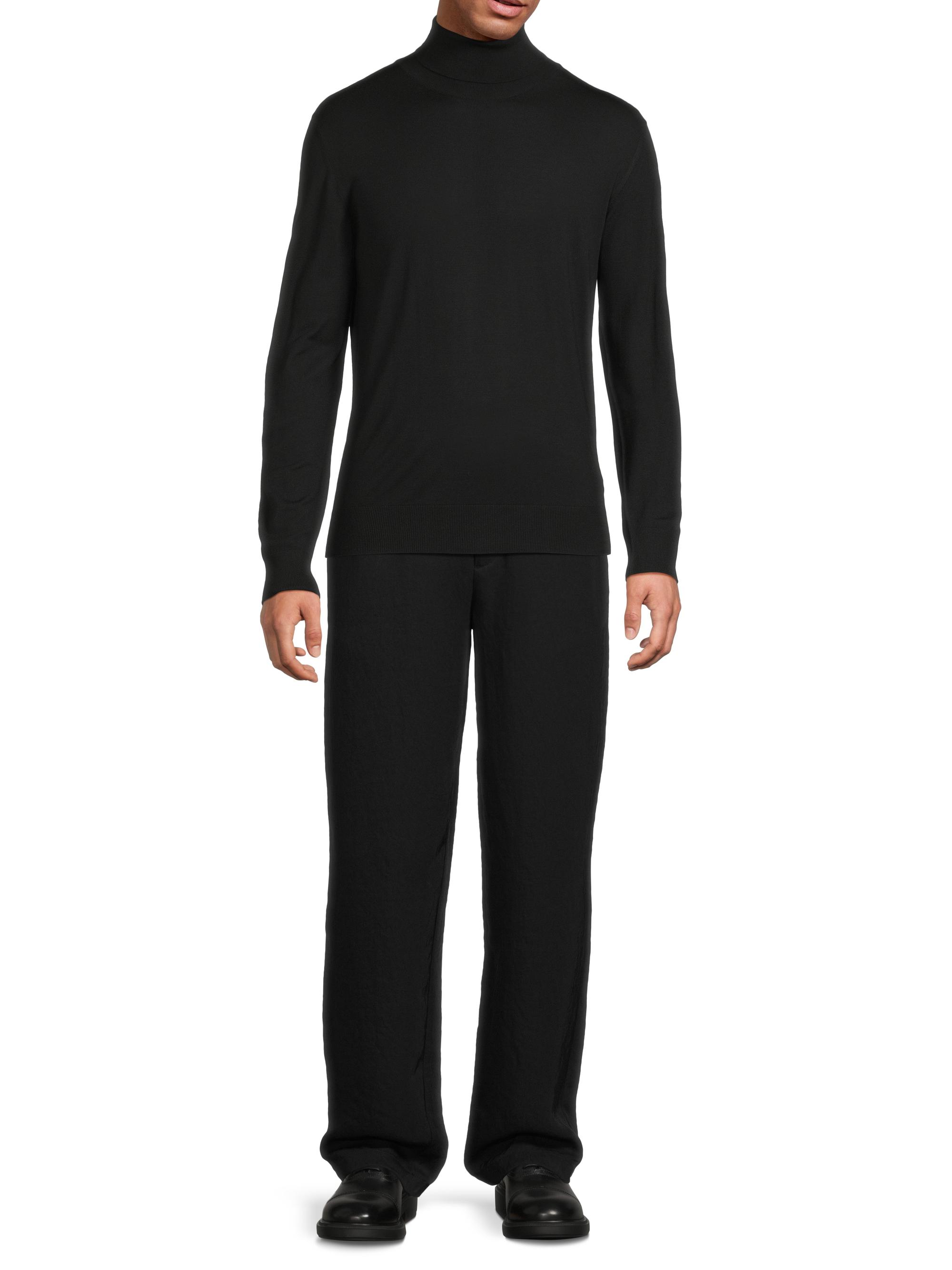 Stefano Ricci Men's Wool Turtleneck Sweater - Black | Thumbnail 2