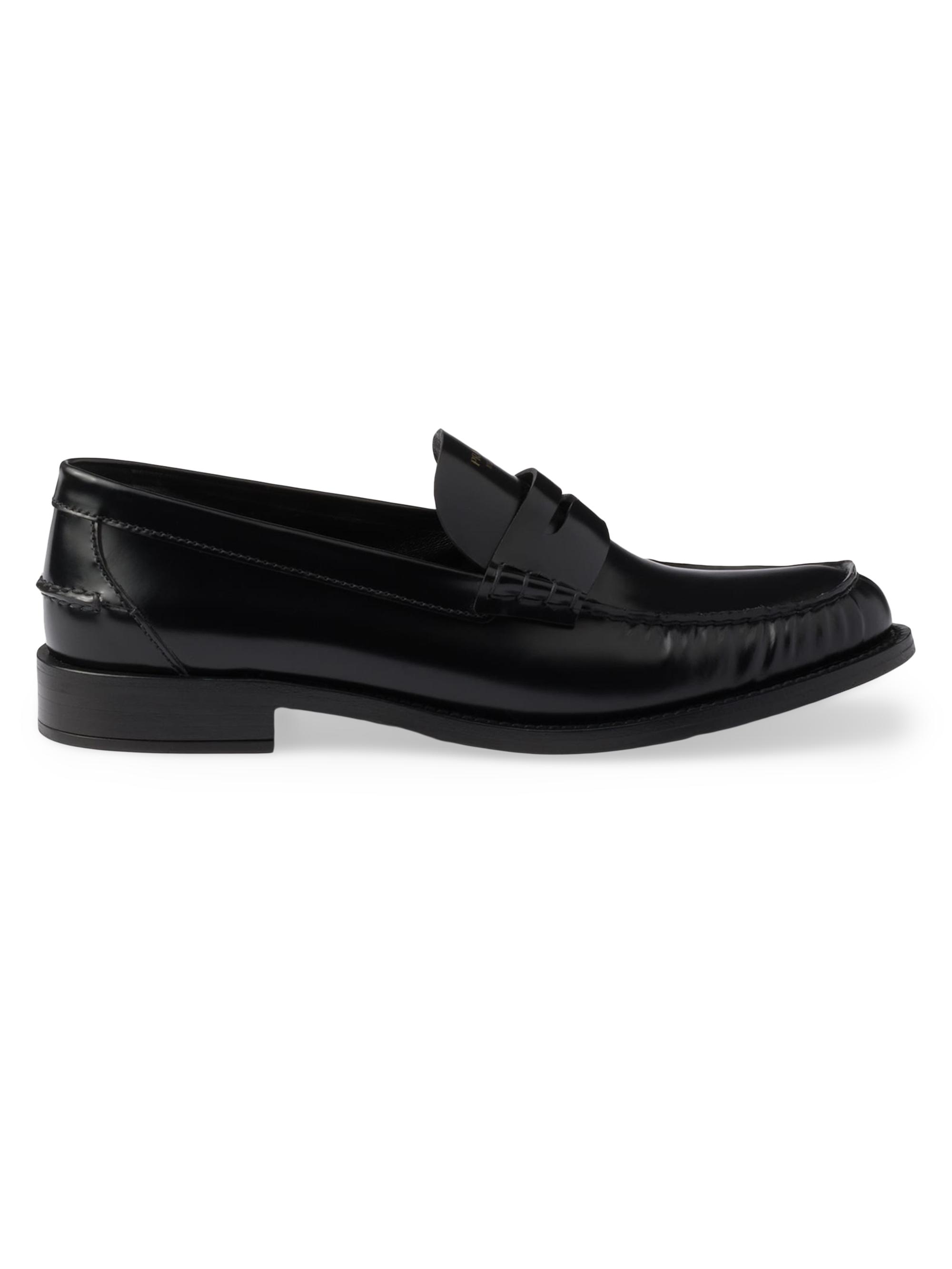 Prada Women's Shuffle Antiqued Leather Loafers | Saks Fifth Avenue