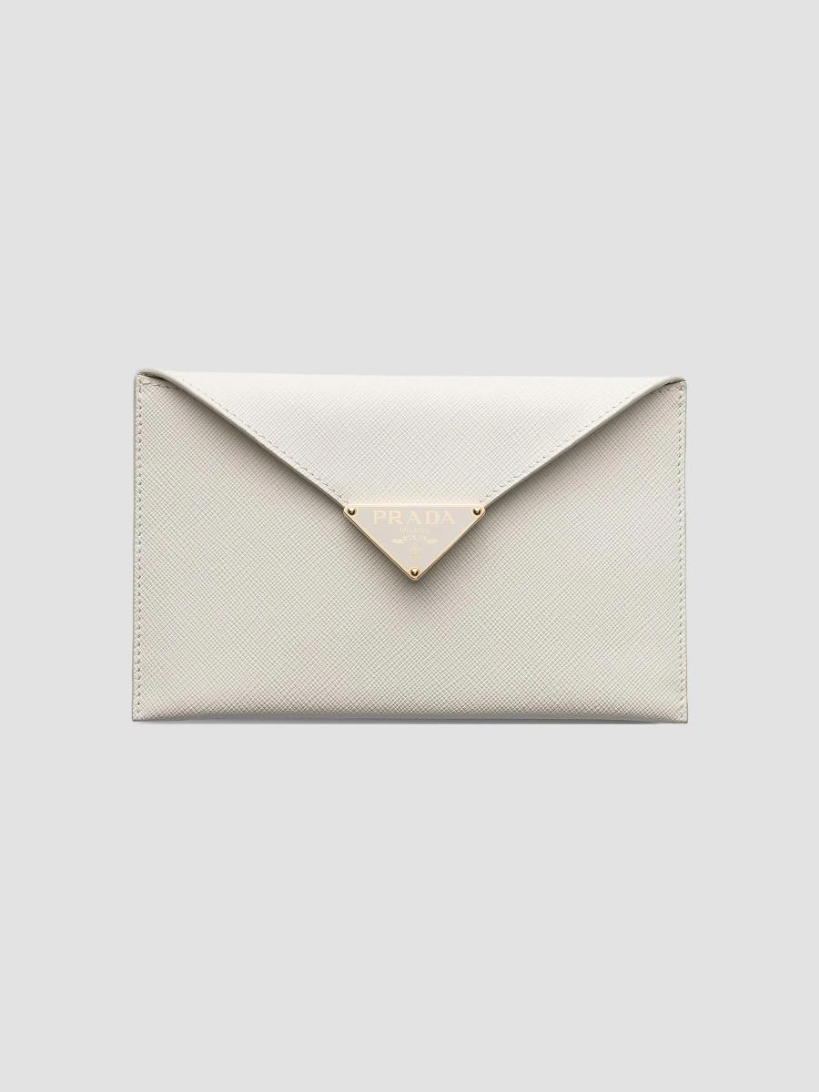 Prada Saffiano Leather Envelope Clutch | Saks Fifth Avenue