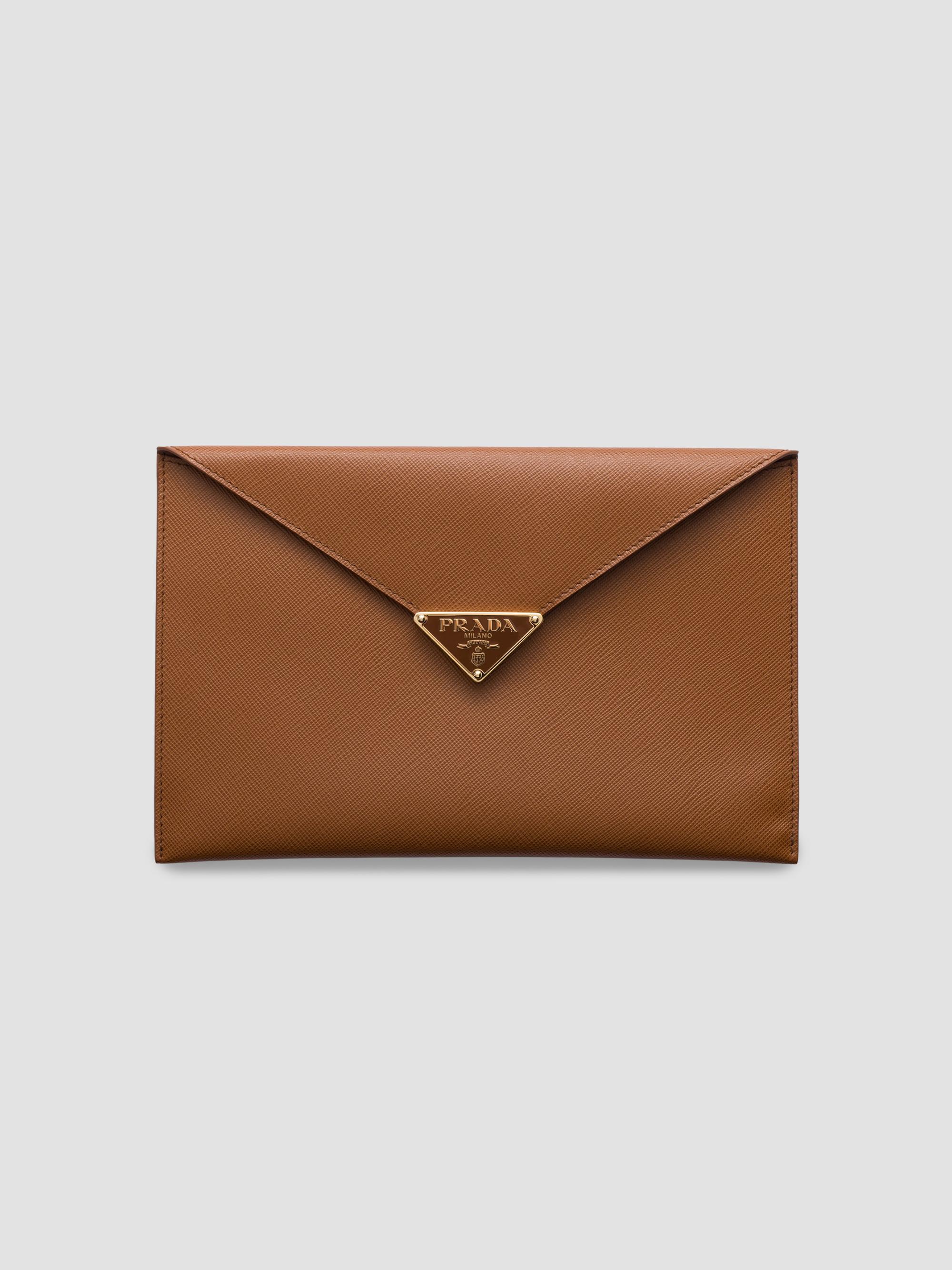Prada Saffiano Leather Envelope Clutch | Saks Fifth Avenue