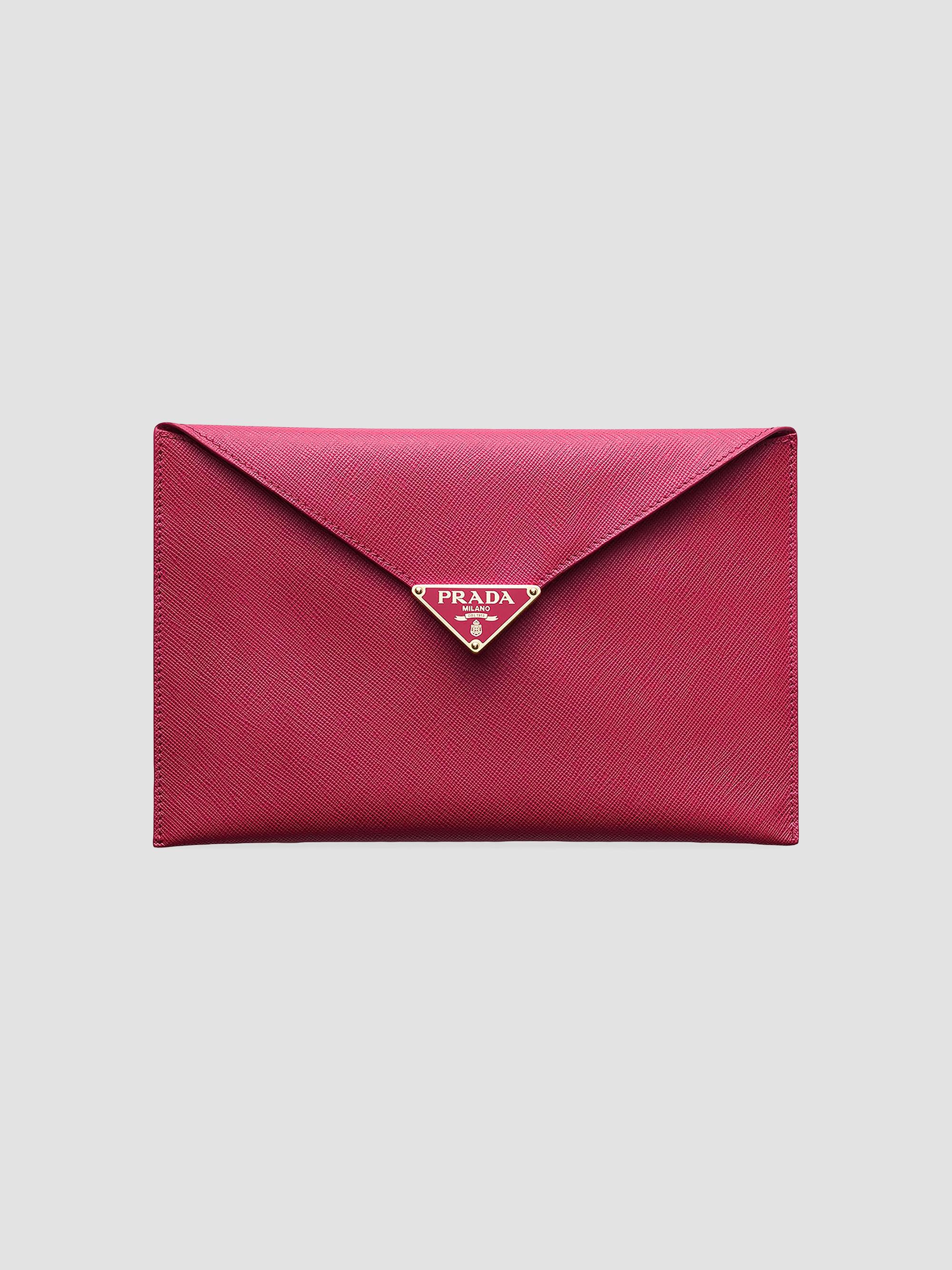 PRADA　A5サイズ ジッパーポーチ Prada Nappa Leather Zipper Pouch | Saks Fifth Avenue
