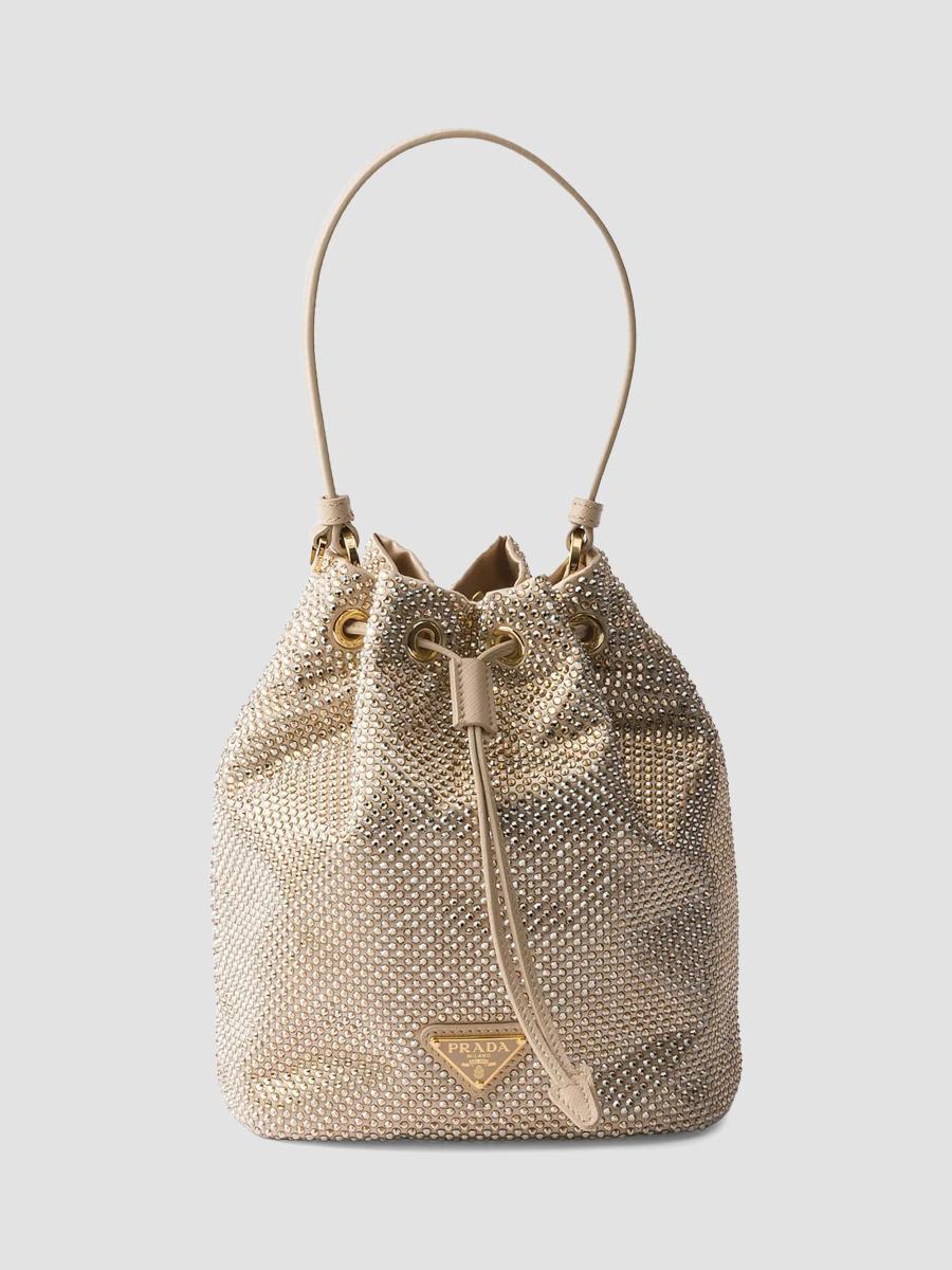 Prada Crystal-Studded Satin Mini-Bag | Saks Fifth Avenue