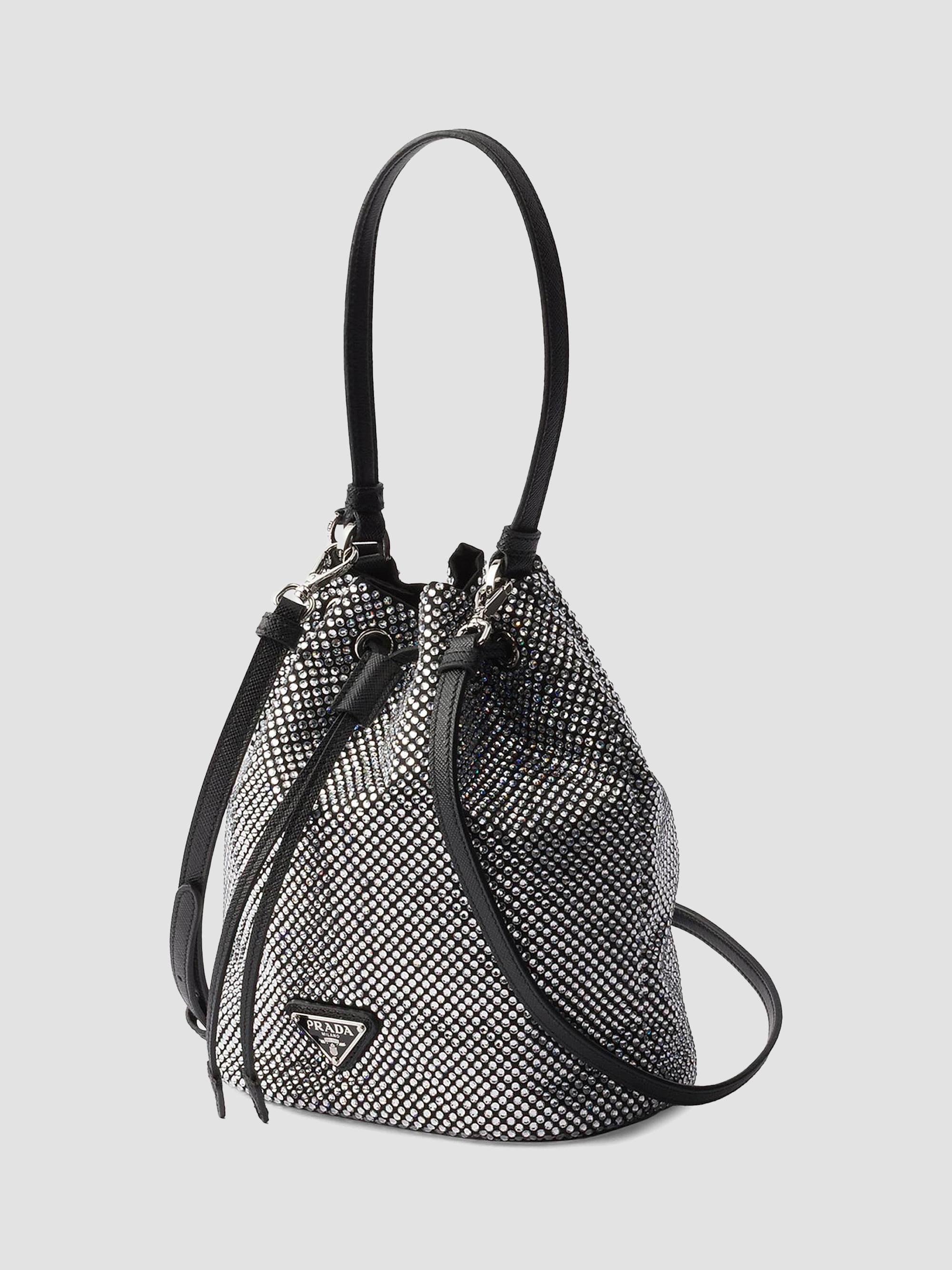 PRADAクリスタルスモールトートバッグ　ショルダーバッグ Prada Crystal-Studded Satin Mini-Bag | Saks Fifth Avenue