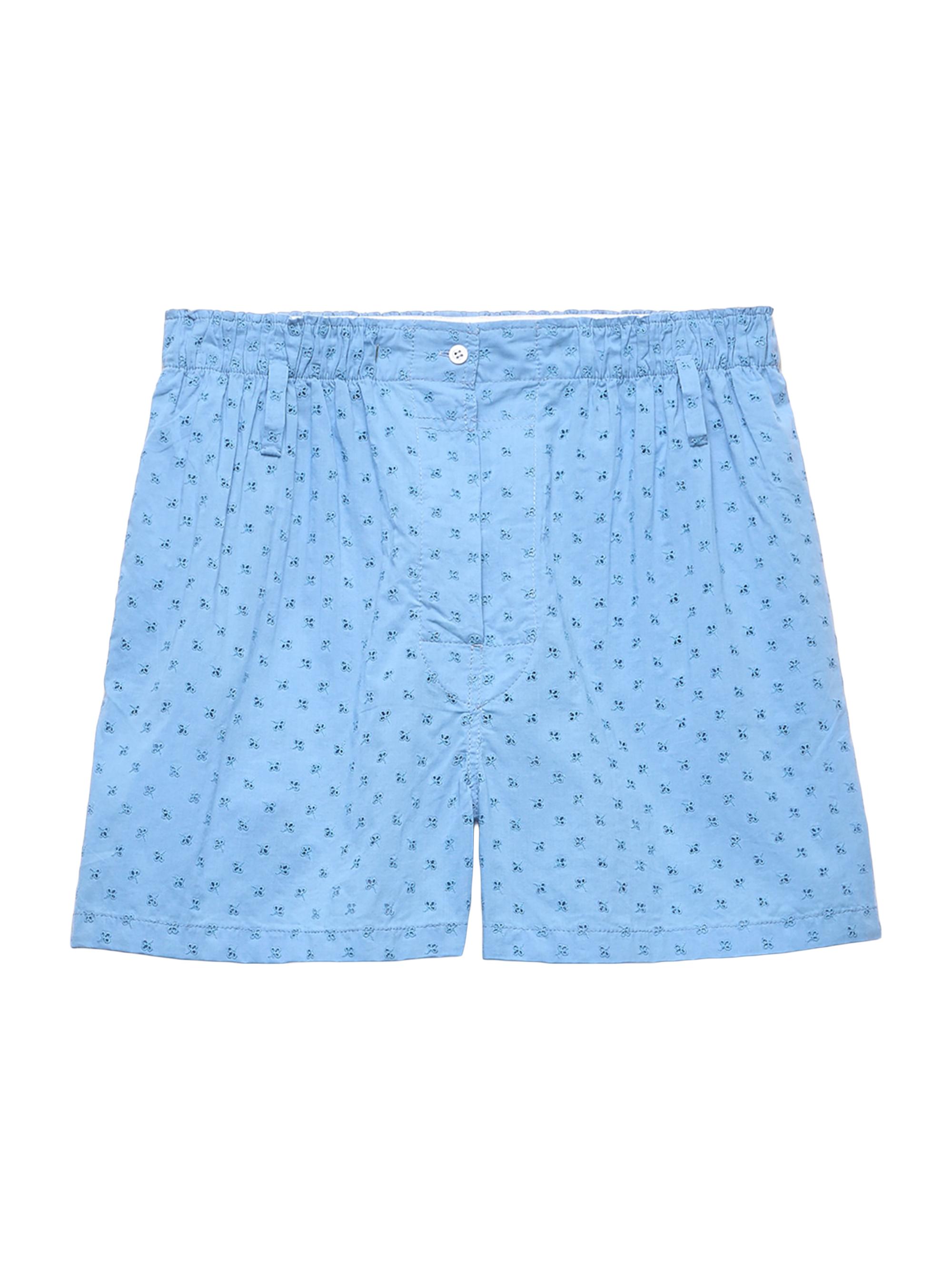 Prada Women's Eyelet Lace Bermudas - Blue