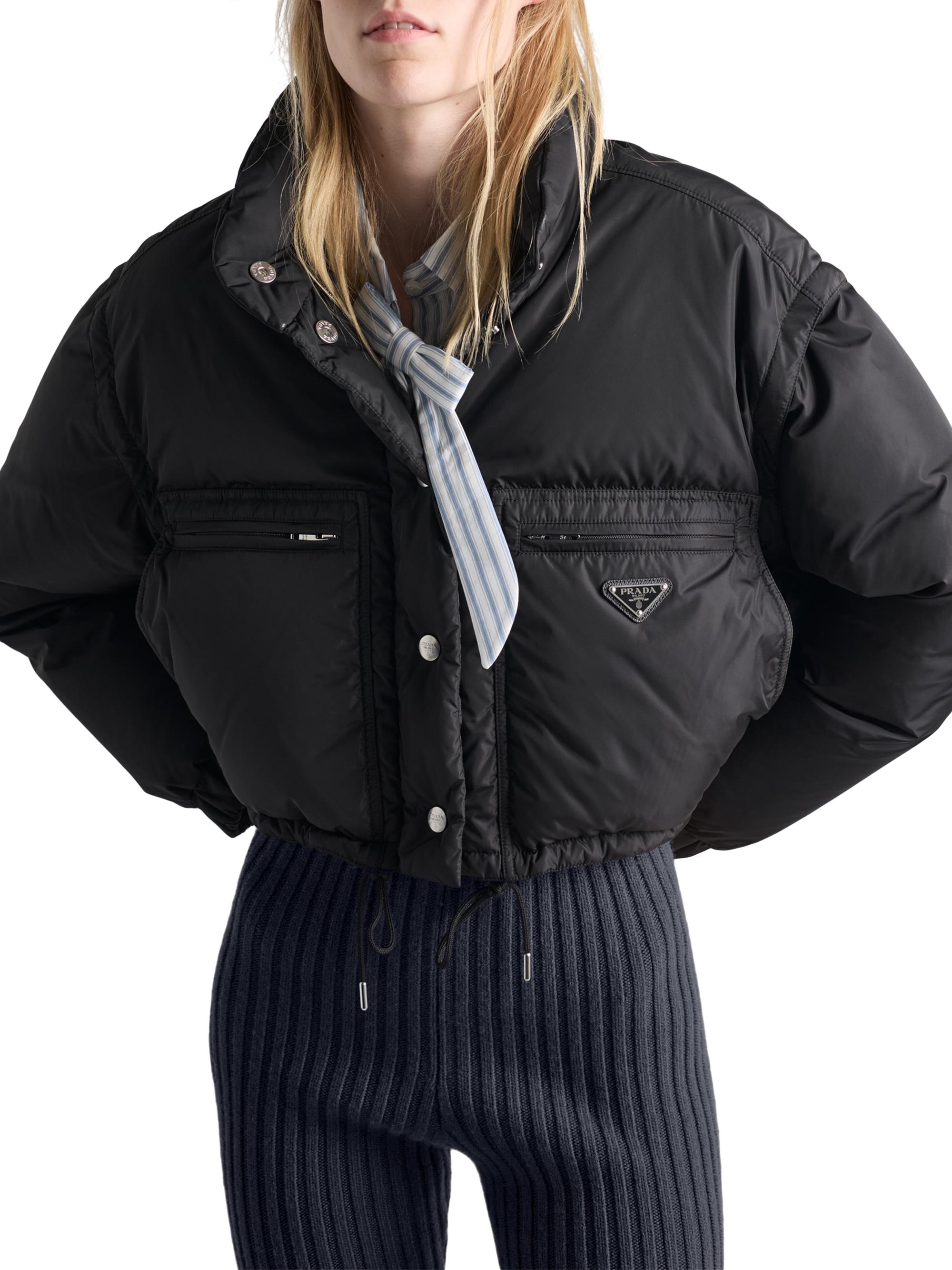 Prada Cropped Re-Nylon Down Jacket | Saks Fifth Avenue