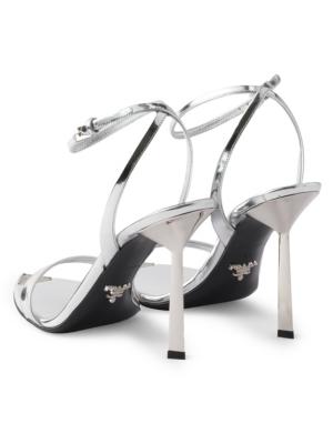 Prada Metallic Leather High-Heeled Sandals | Saks Fifth Avenue