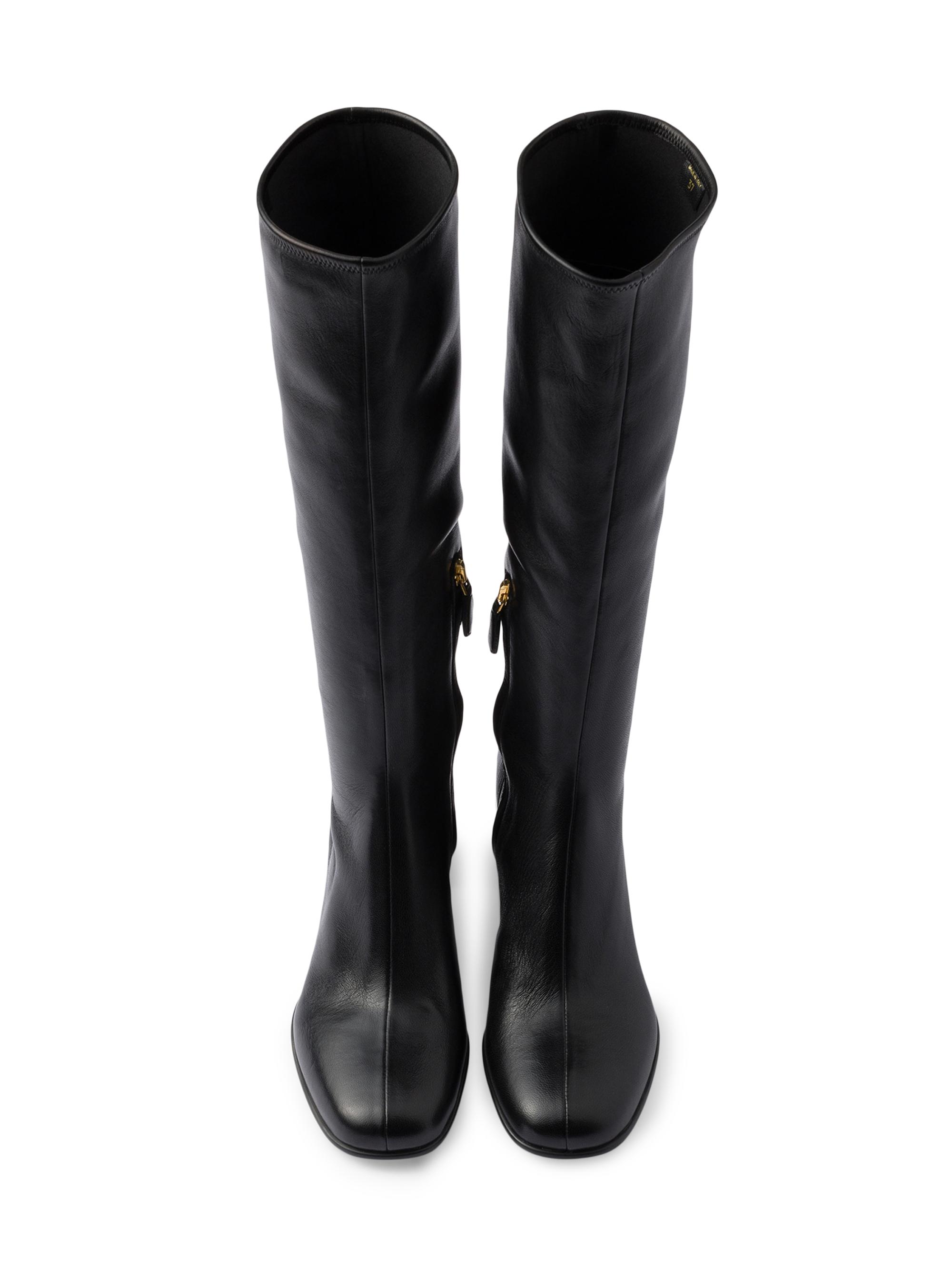 PRADA SPORT レザーブーツ PRADA SPORT / プラダスポーツ | エナメル サイドゴアショートブーツ