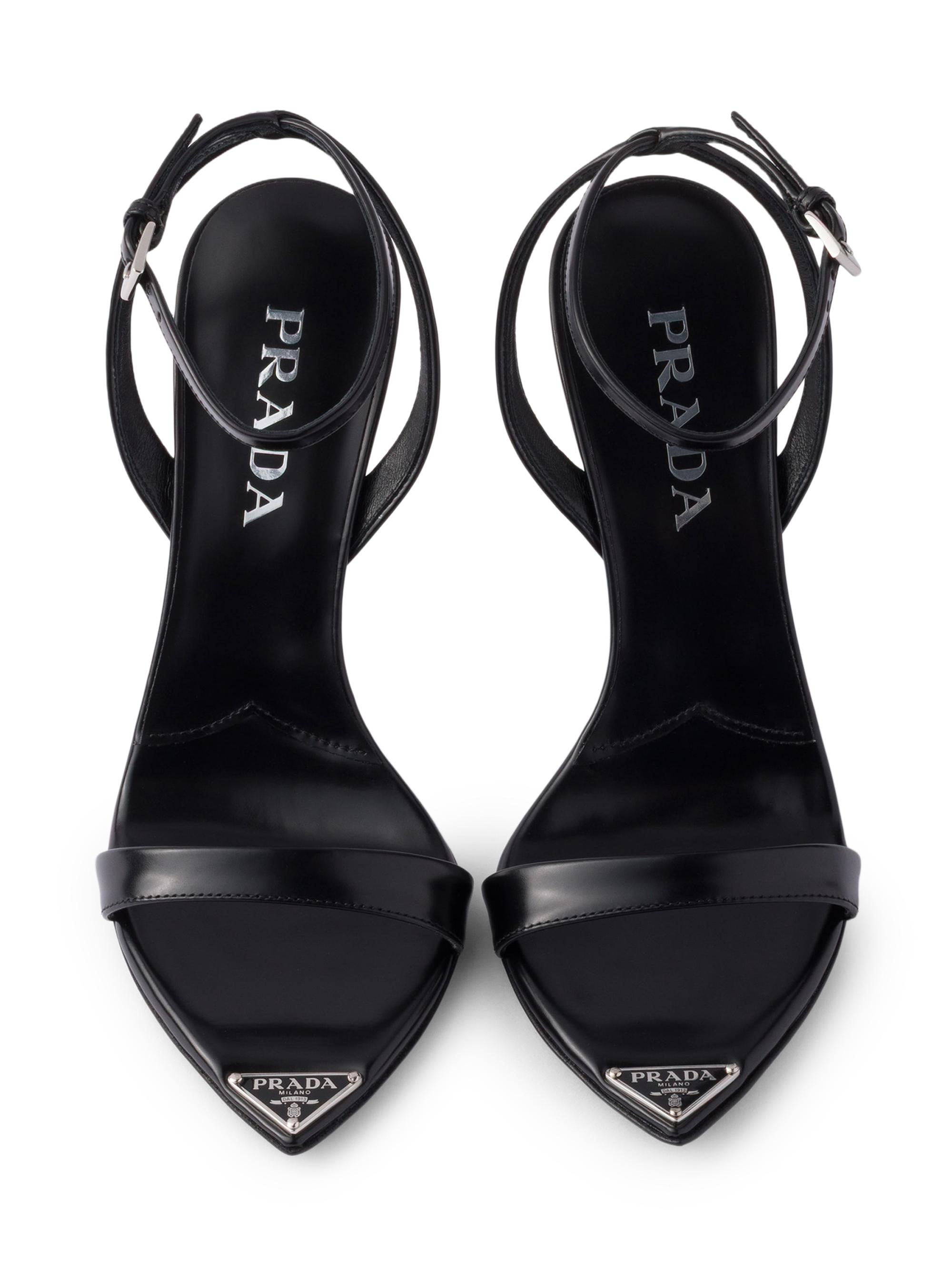 Prada Brushed Leather Sandals | Saks Fifth Avenue
