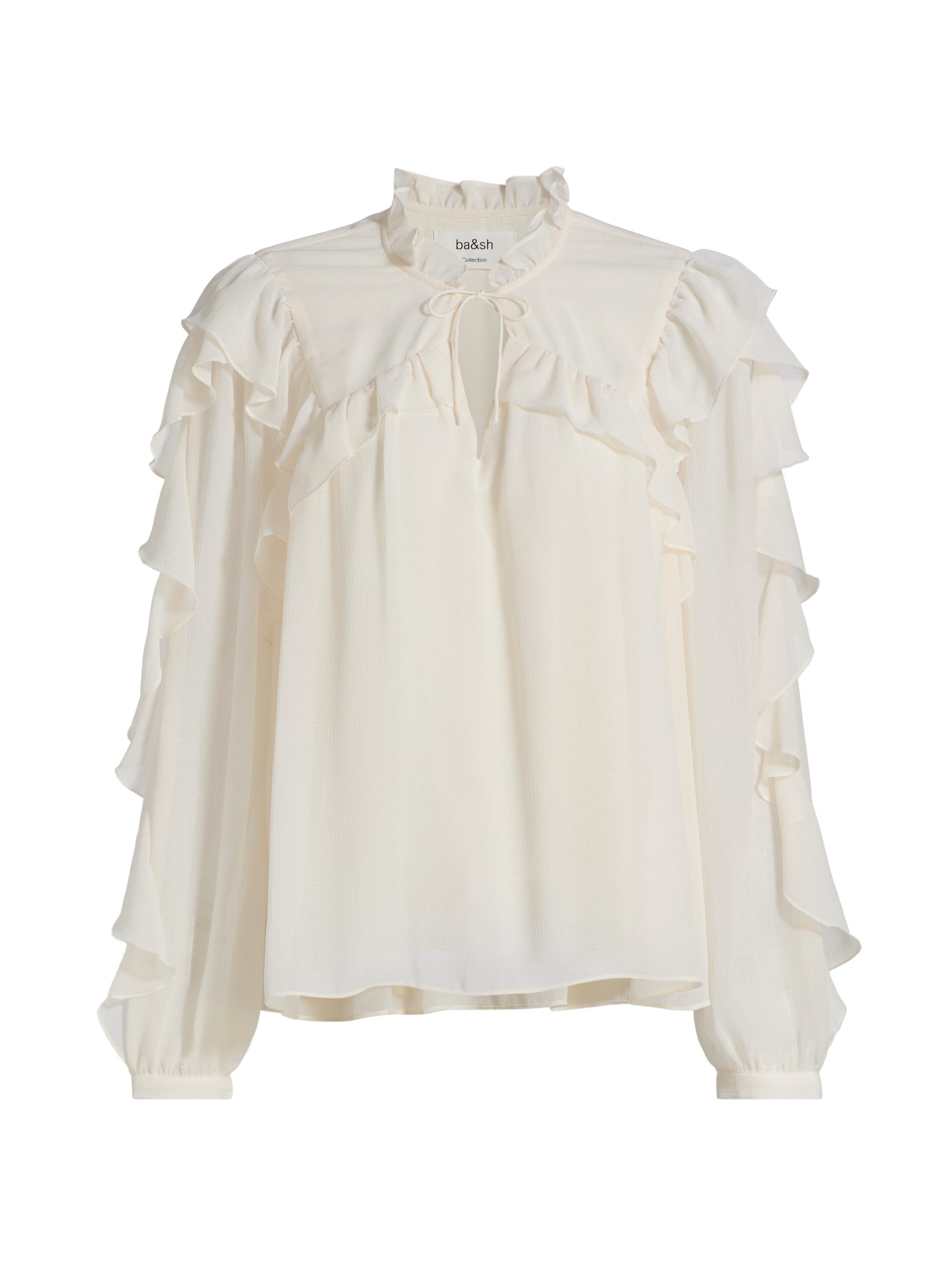 ba & sh Women's Nils Ruffle Blouse - Ecru