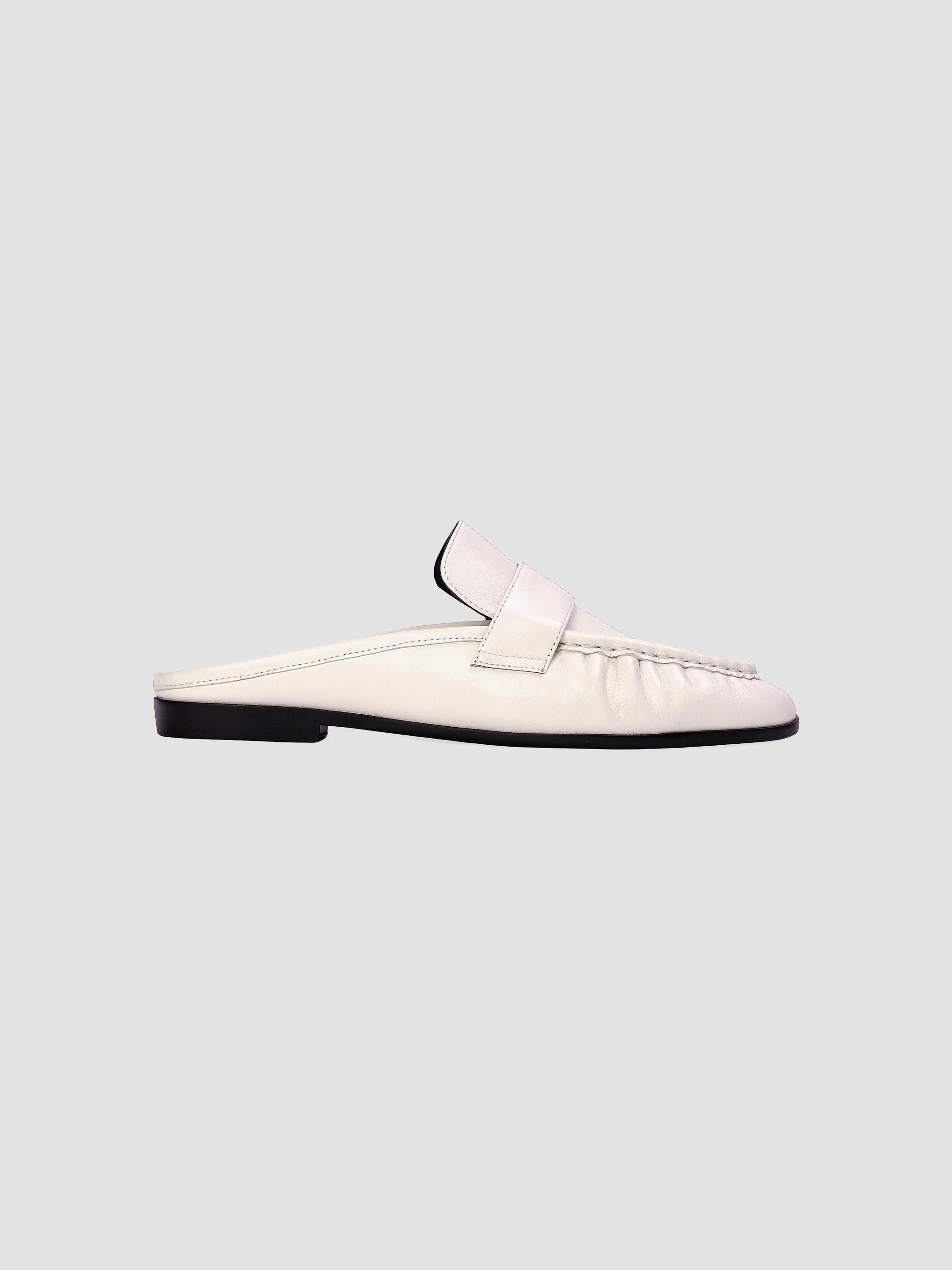 Black Suede Studio Women's Gabby Backless Leather Loafers - Coconut Leather | Thumbnail 7