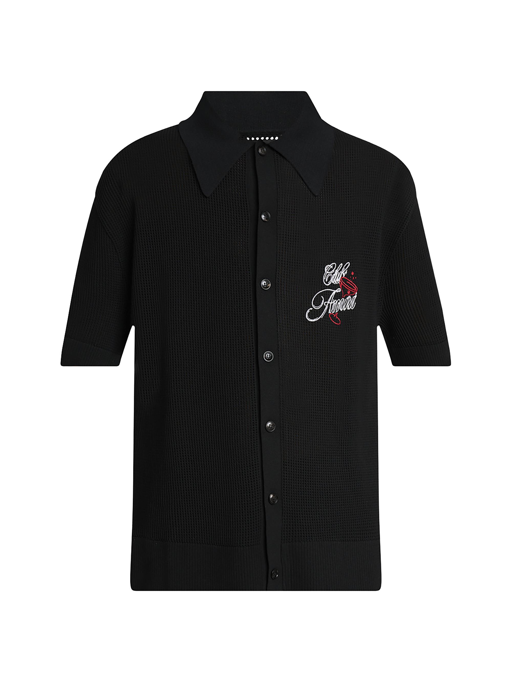 Amiri Men's Club  Crochet Shirt - Black