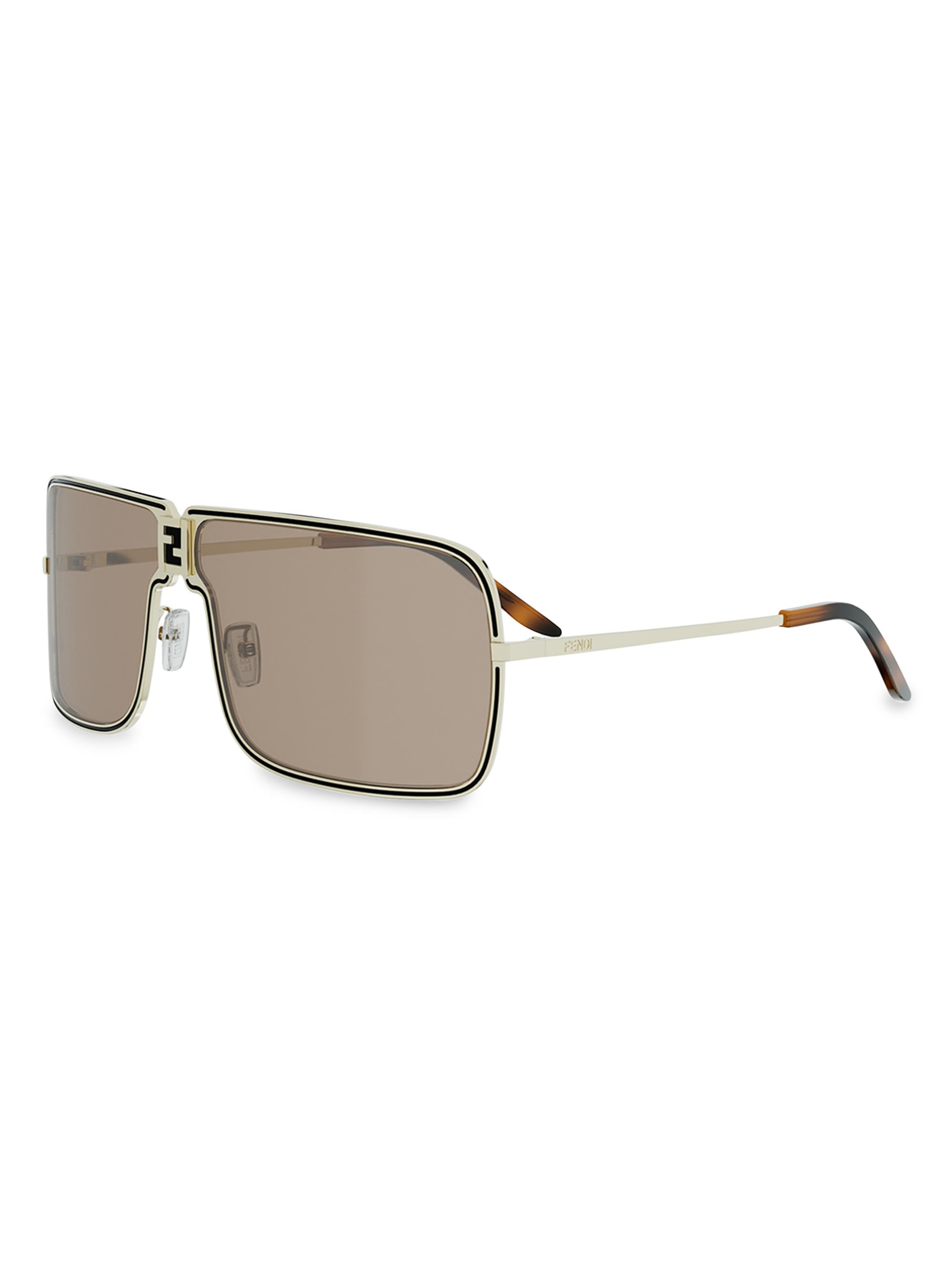 Fendi Women's ness 67MM Square Sunglasses - Gold Brown