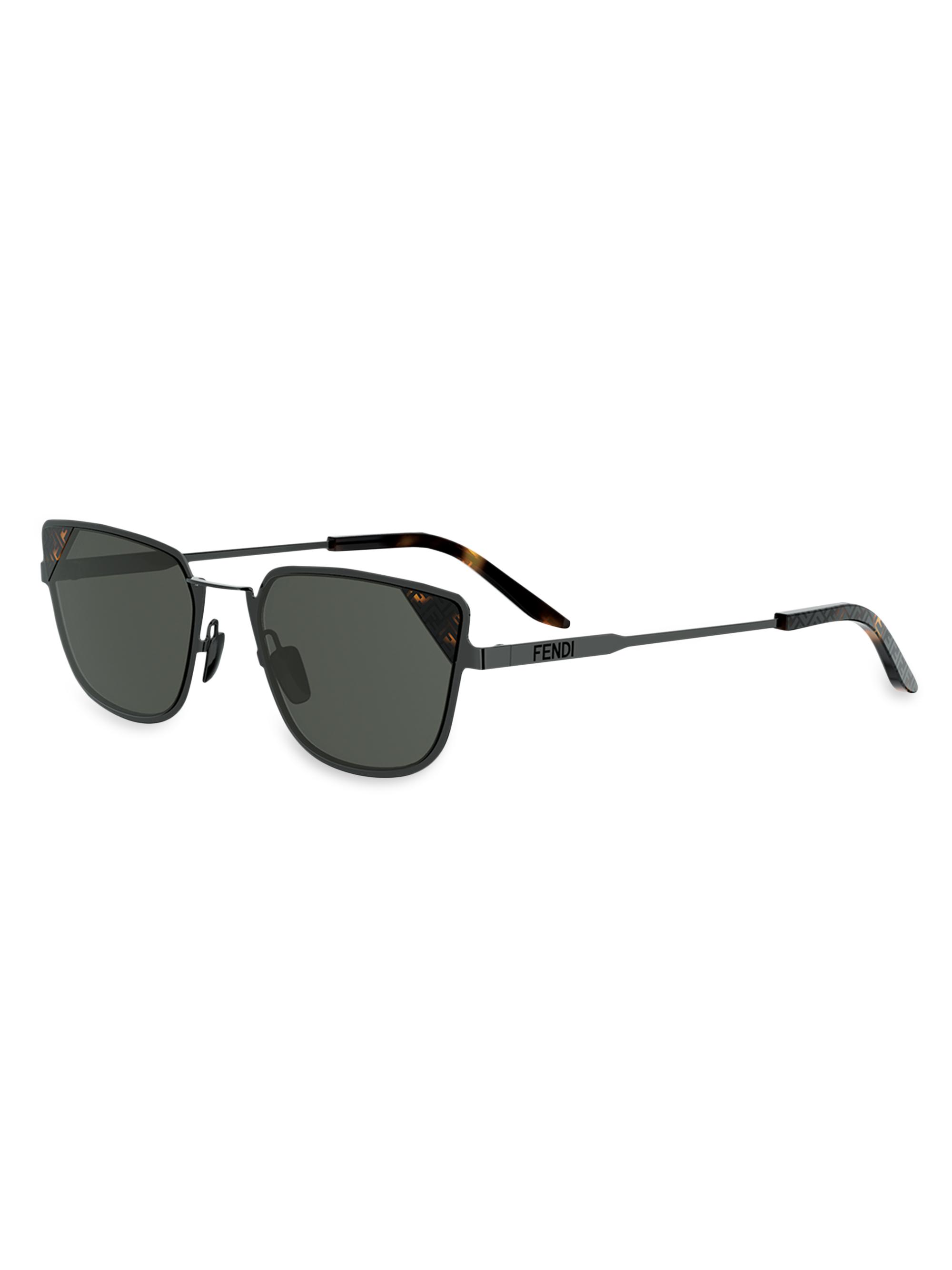Fendi Women's Signature 54MM Square Sunglasses - Grey