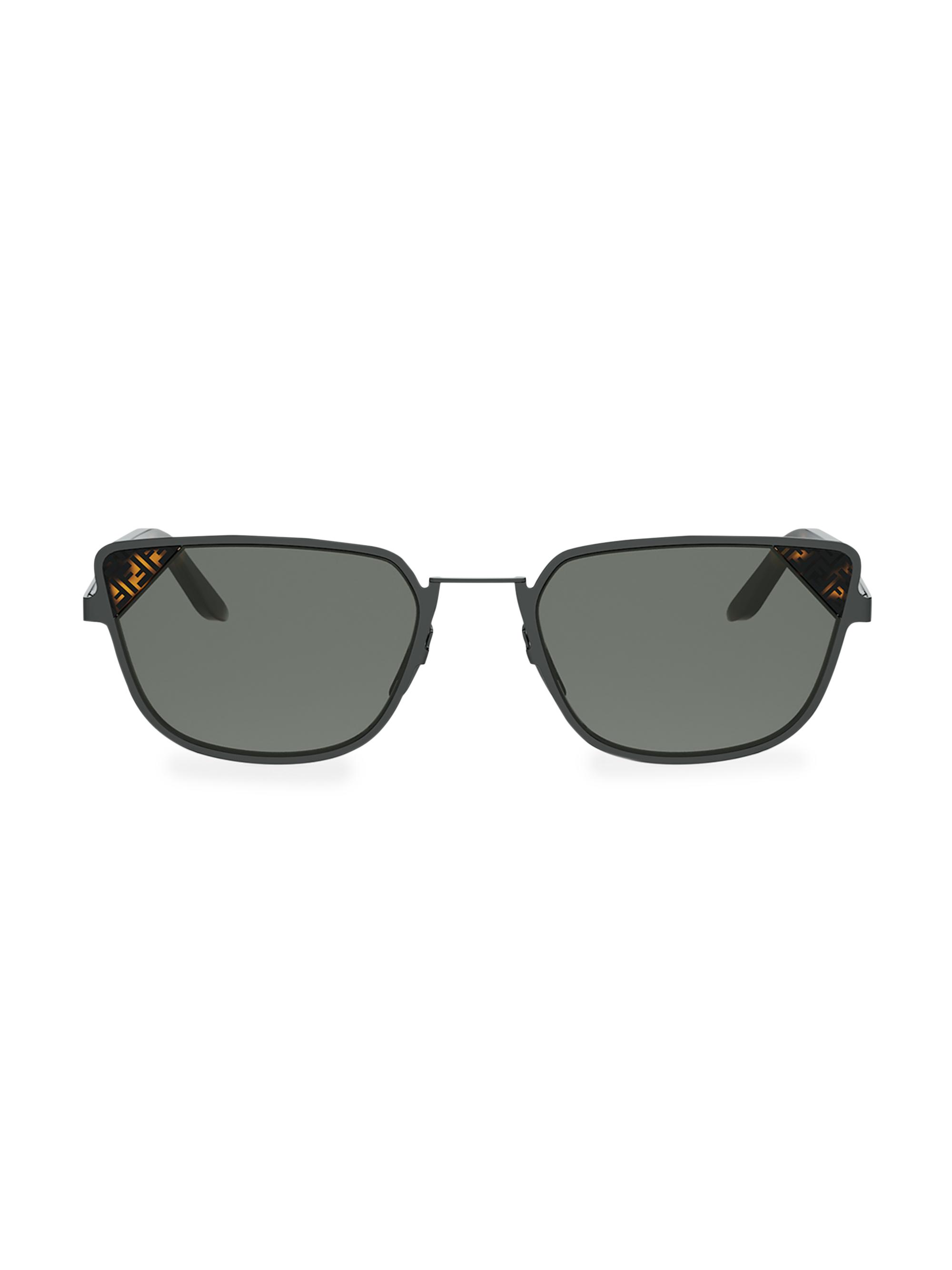 Fendi Signature 54MM Square Sunglasses | Saks Fifth Avenue