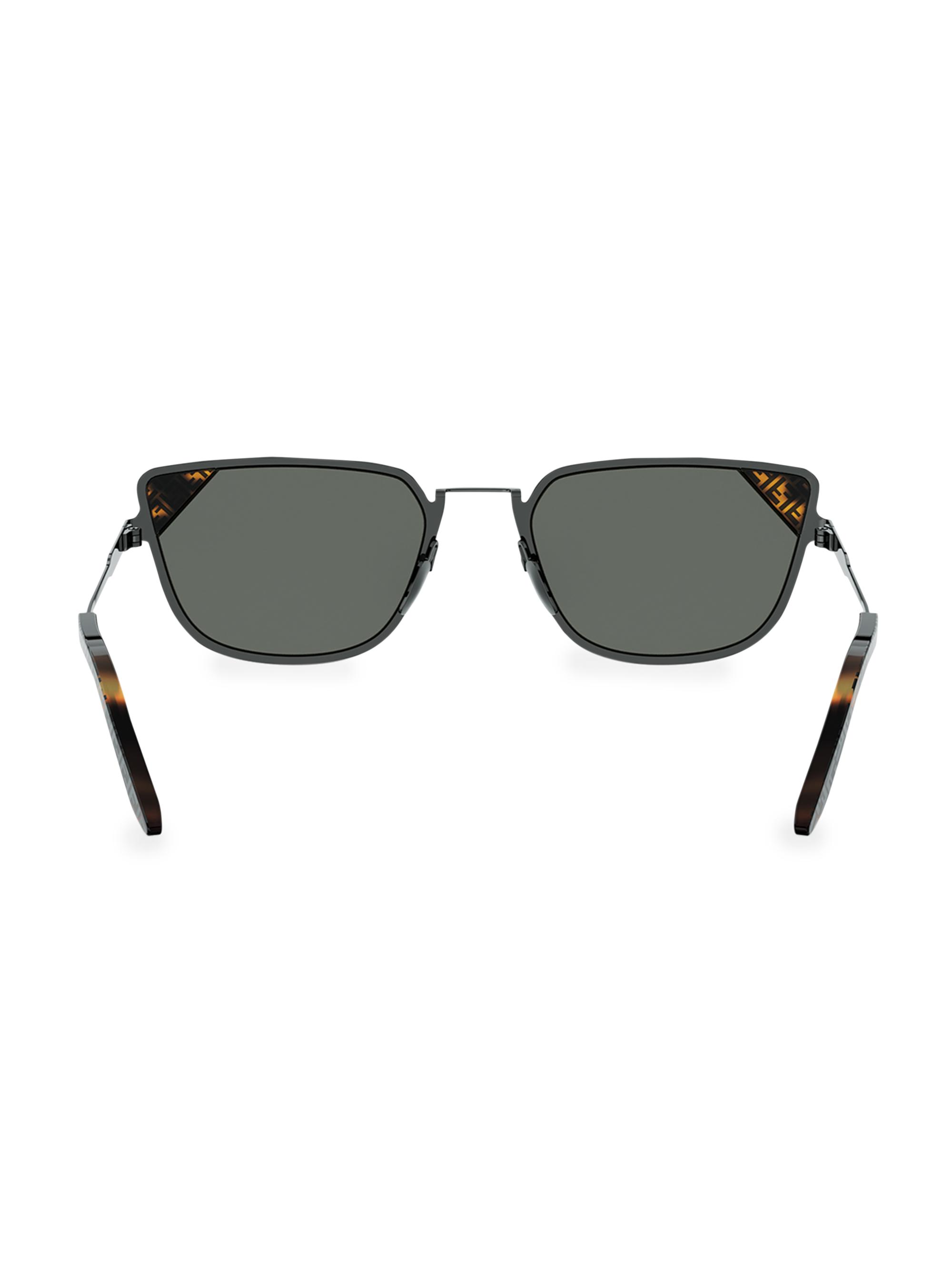 Fendi Signature 54MM Square Sunglasses | Saks Fifth Avenue