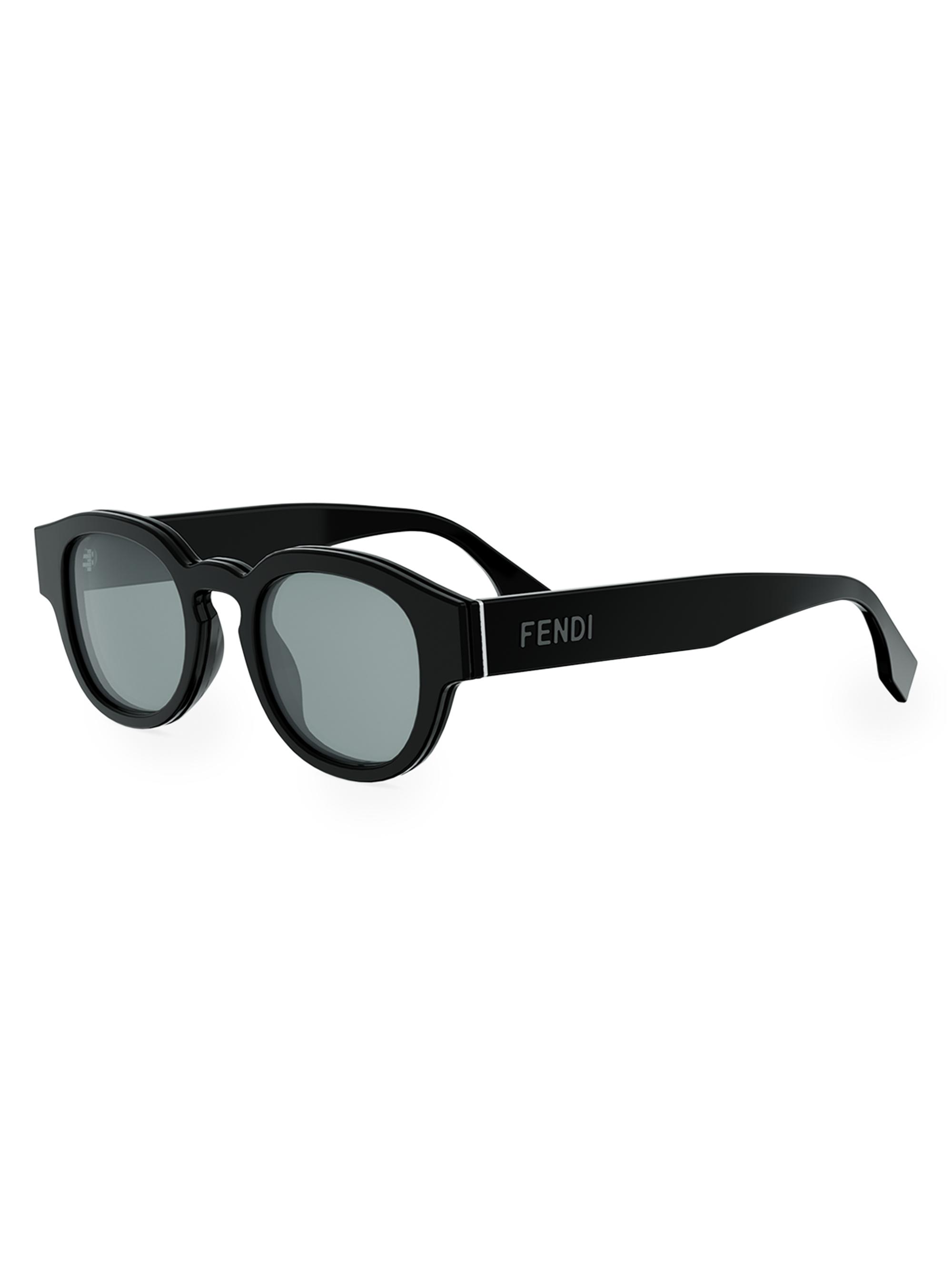 Fendi Signature 53MM Rectangular Sunglasses | Saks Fifth Avenue