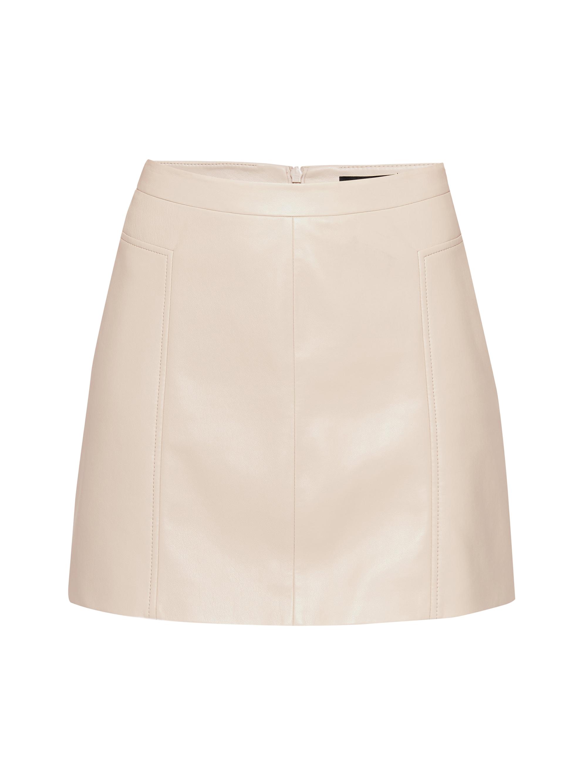 AS by DF Women's Ainsley Leather Skirt - Sand