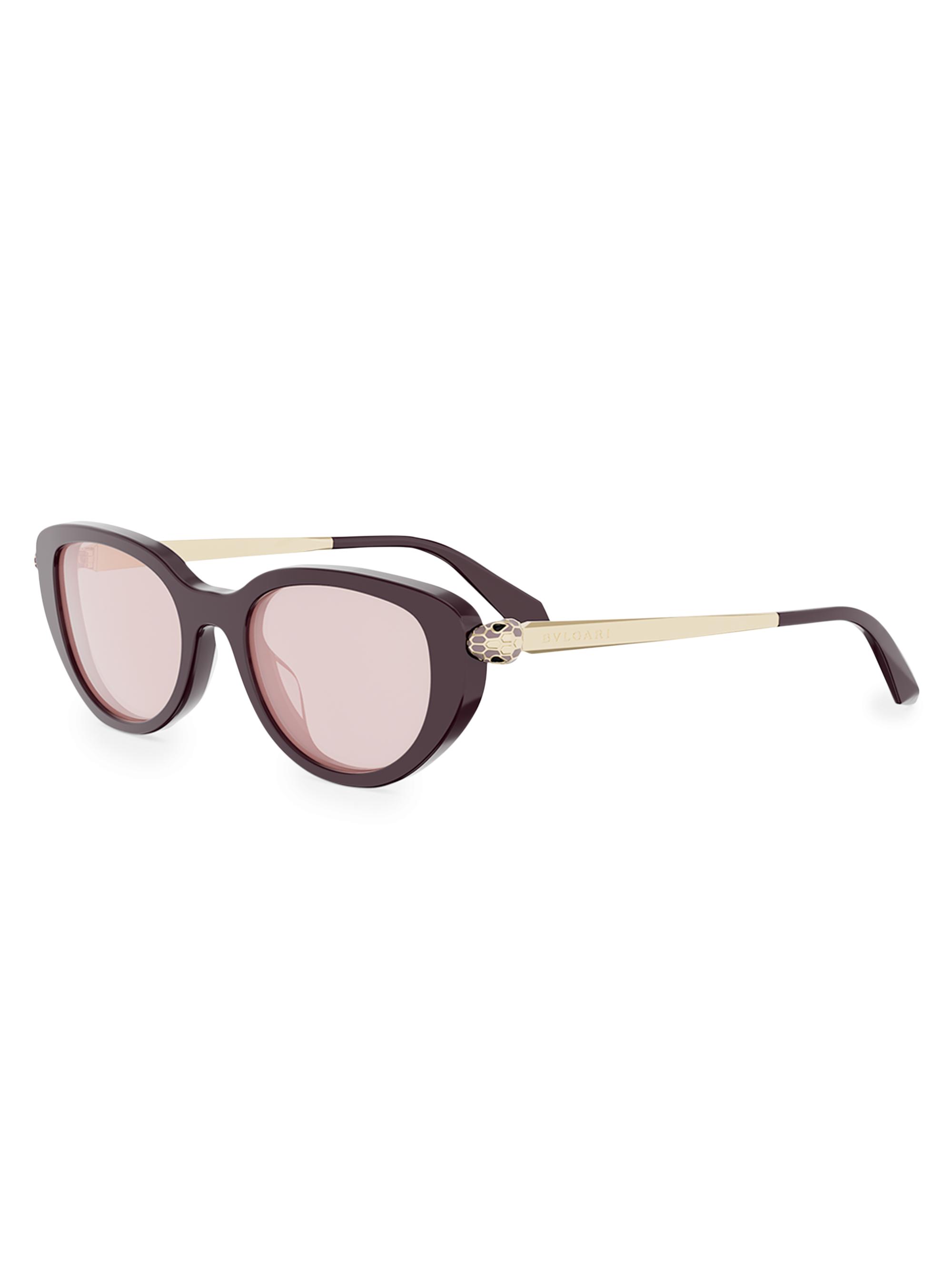 BVLGARI Women's Serpenti Forever 50MM Oval Sunglasses - Shiny Bordeaux