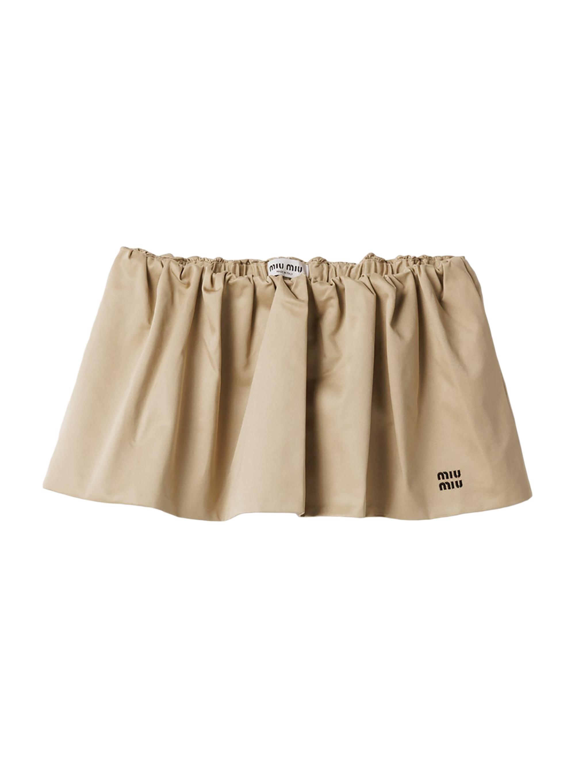 Miu Miu Women's Chino Miniskirt - Beige Khaki