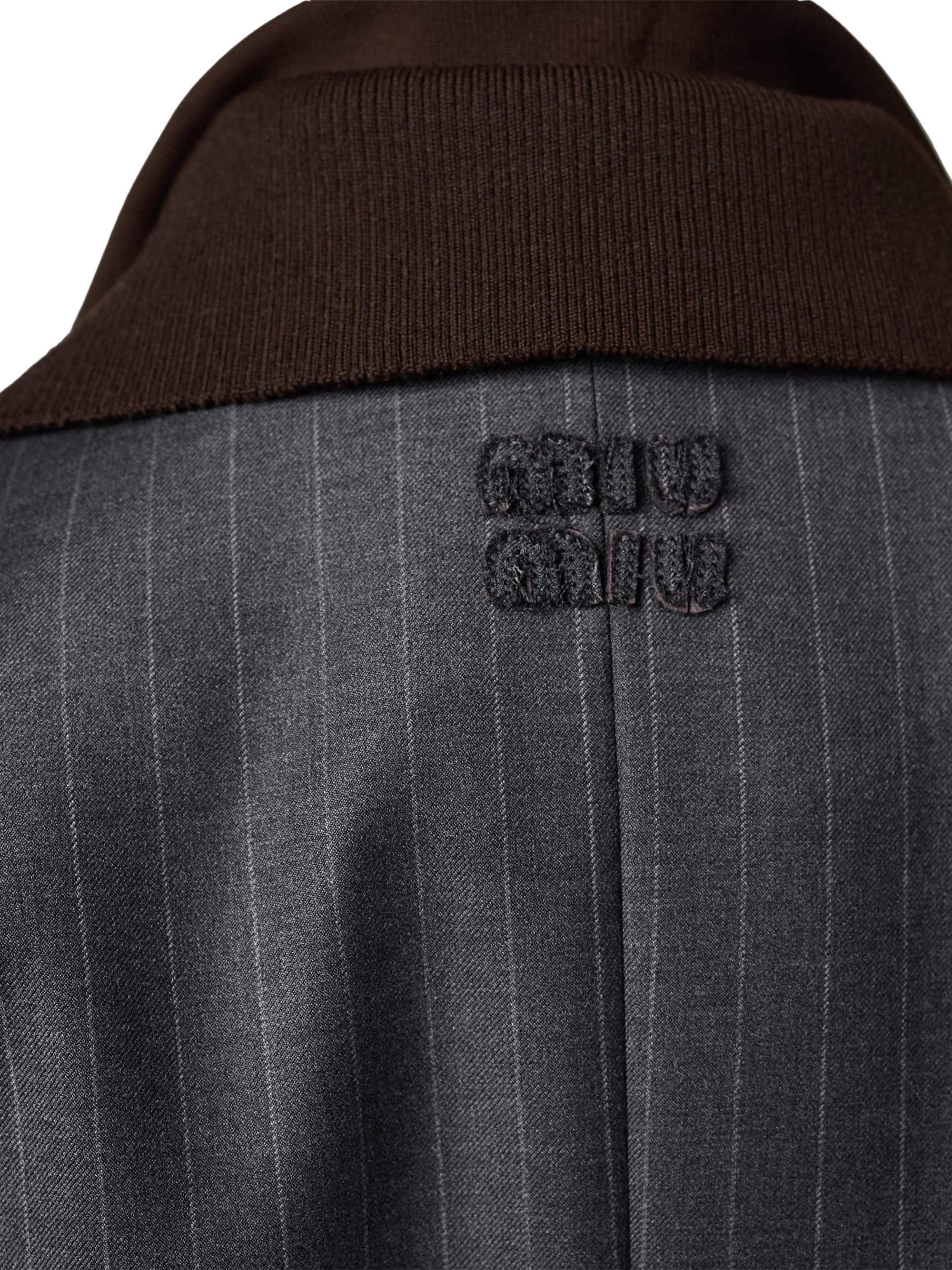 Miu Miu Single-Breasted Pinstripe Jacket | Saks Fifth Avenue