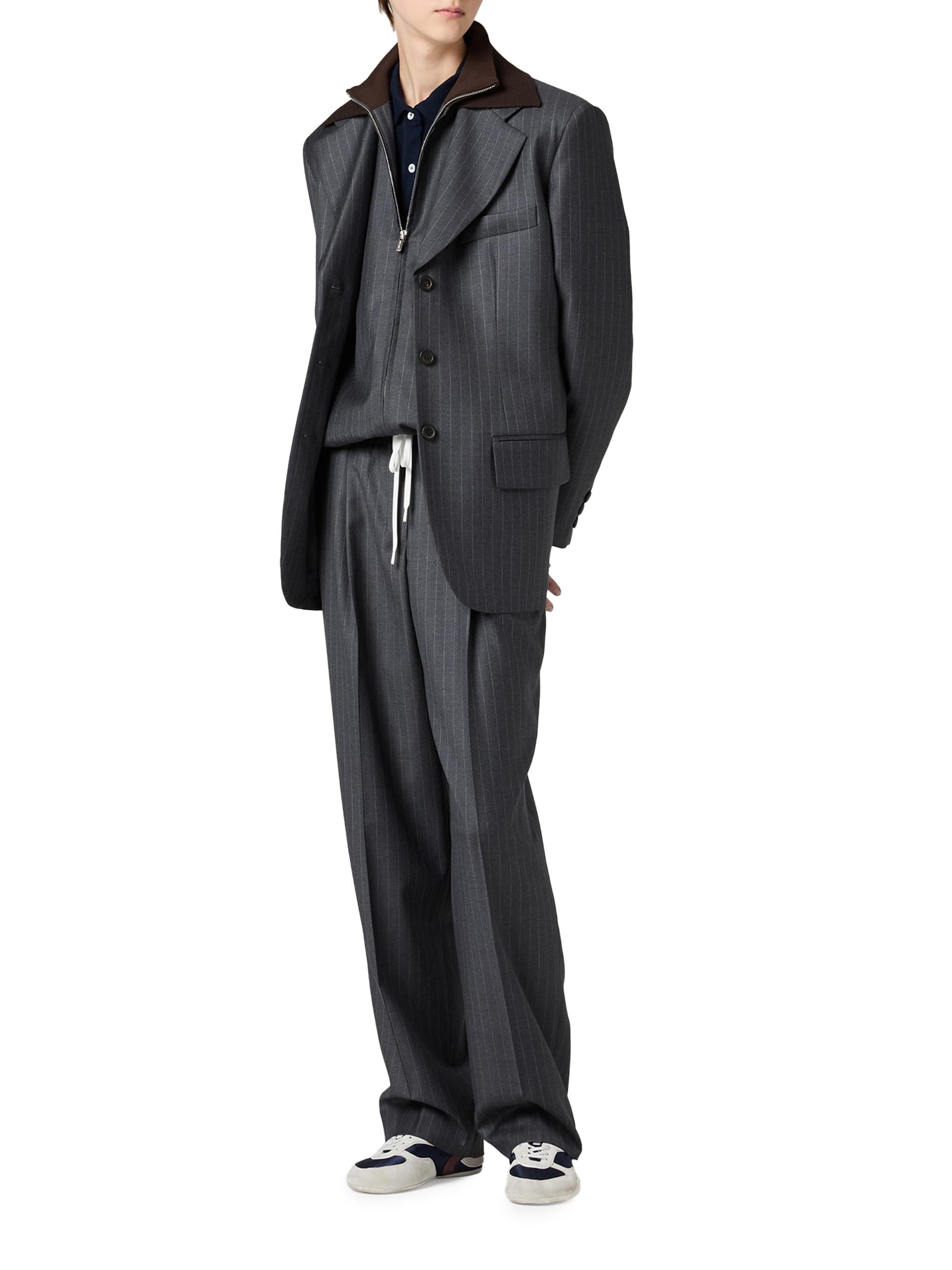 Miu Miu Single-Breasted Pinstripe Jacket | Saks Fifth Avenue