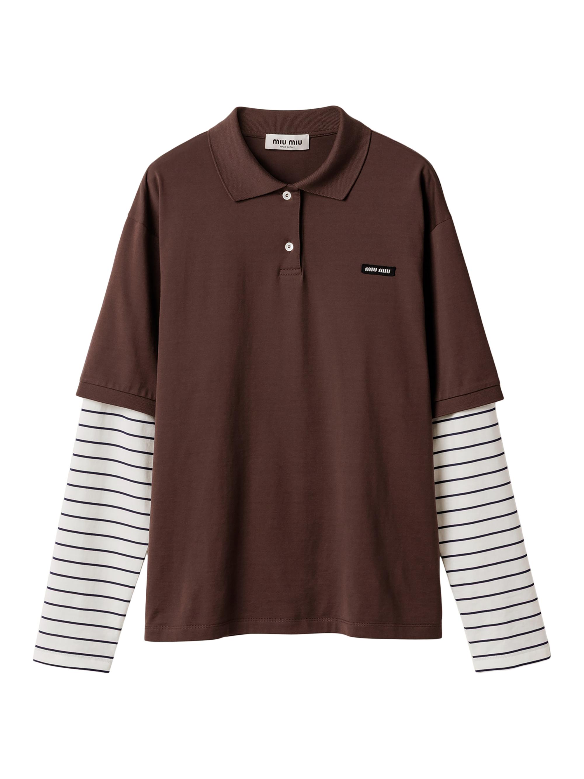 トップス miumiu polo shirt Miu Miu Knitted Polo Shirt | Pink