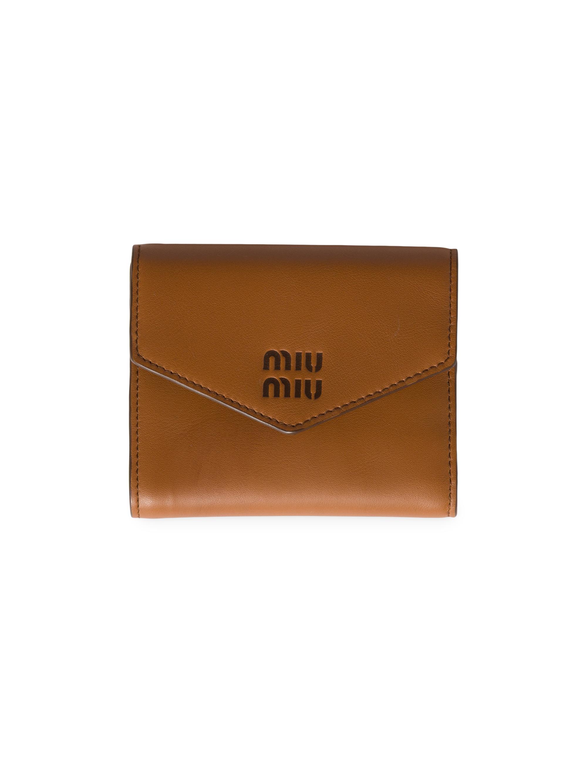 小物 MIU MIU Leather Wallet 0400024509232_BROWN?wid=600&