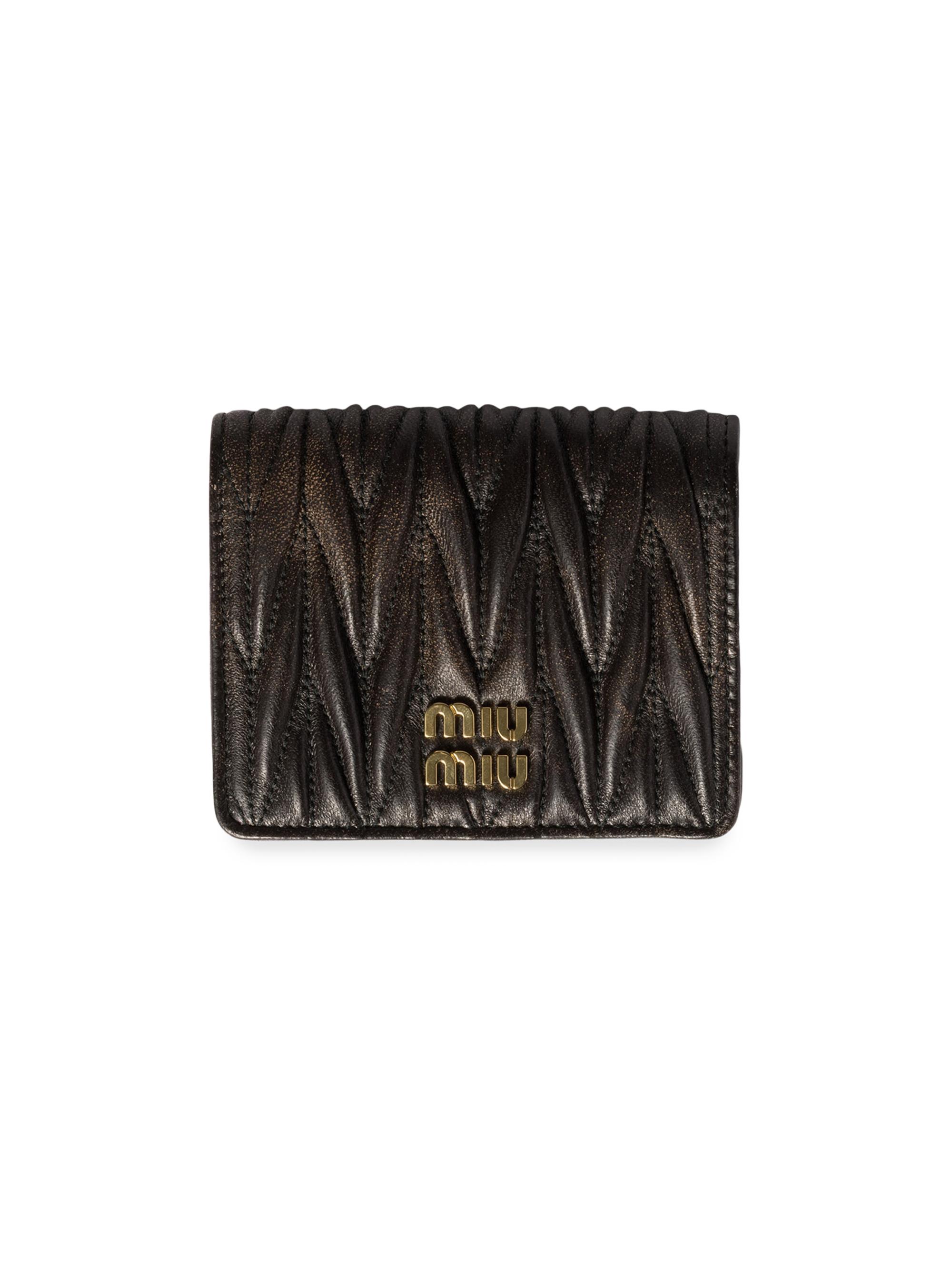 Miu Miu Small Matelassé Nappa Leather Wallet | Saks Fifth Avenue