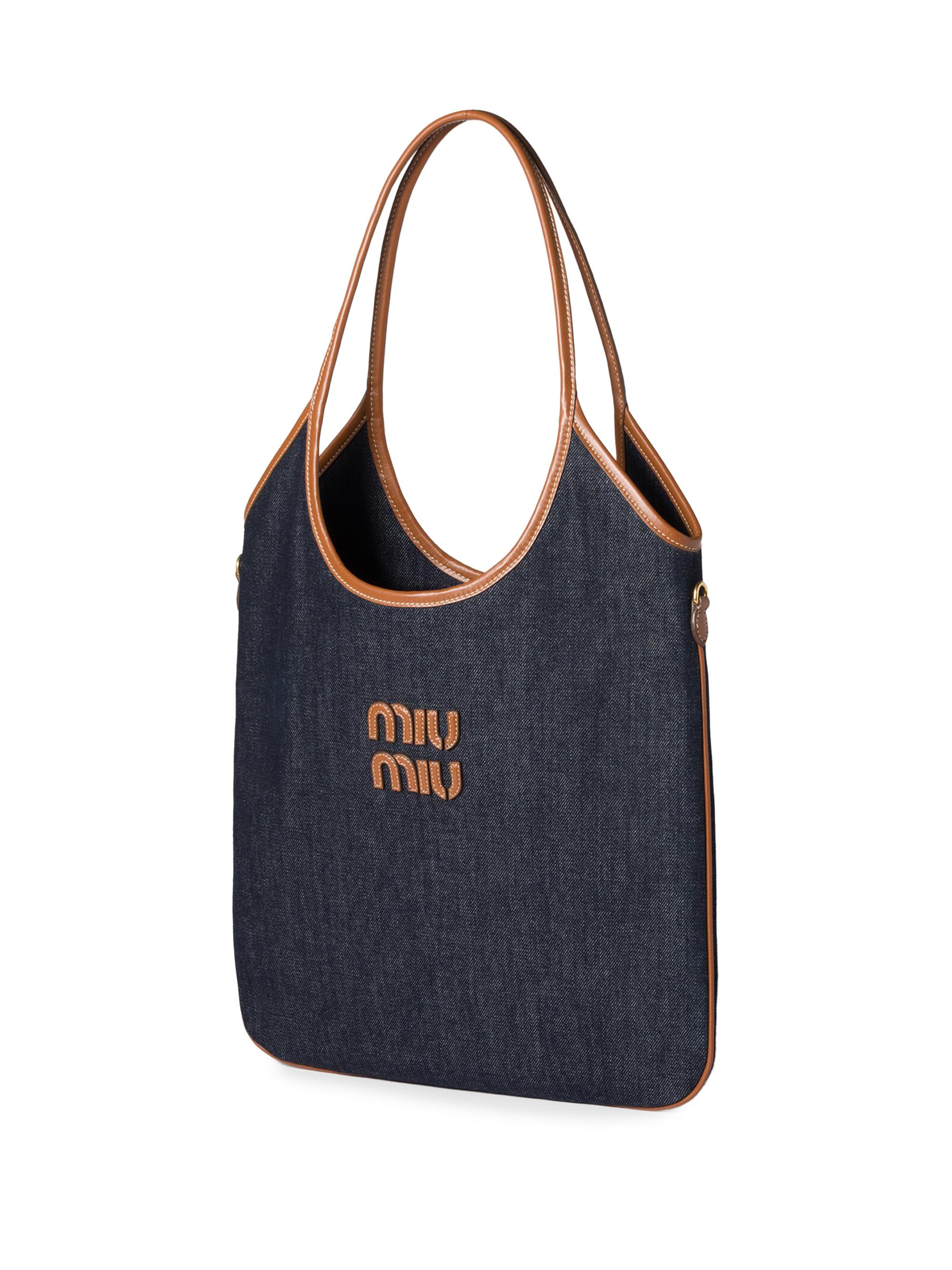 Miu Miu Ivy Denim Shoulder Bag | Saks Fifth Avenue