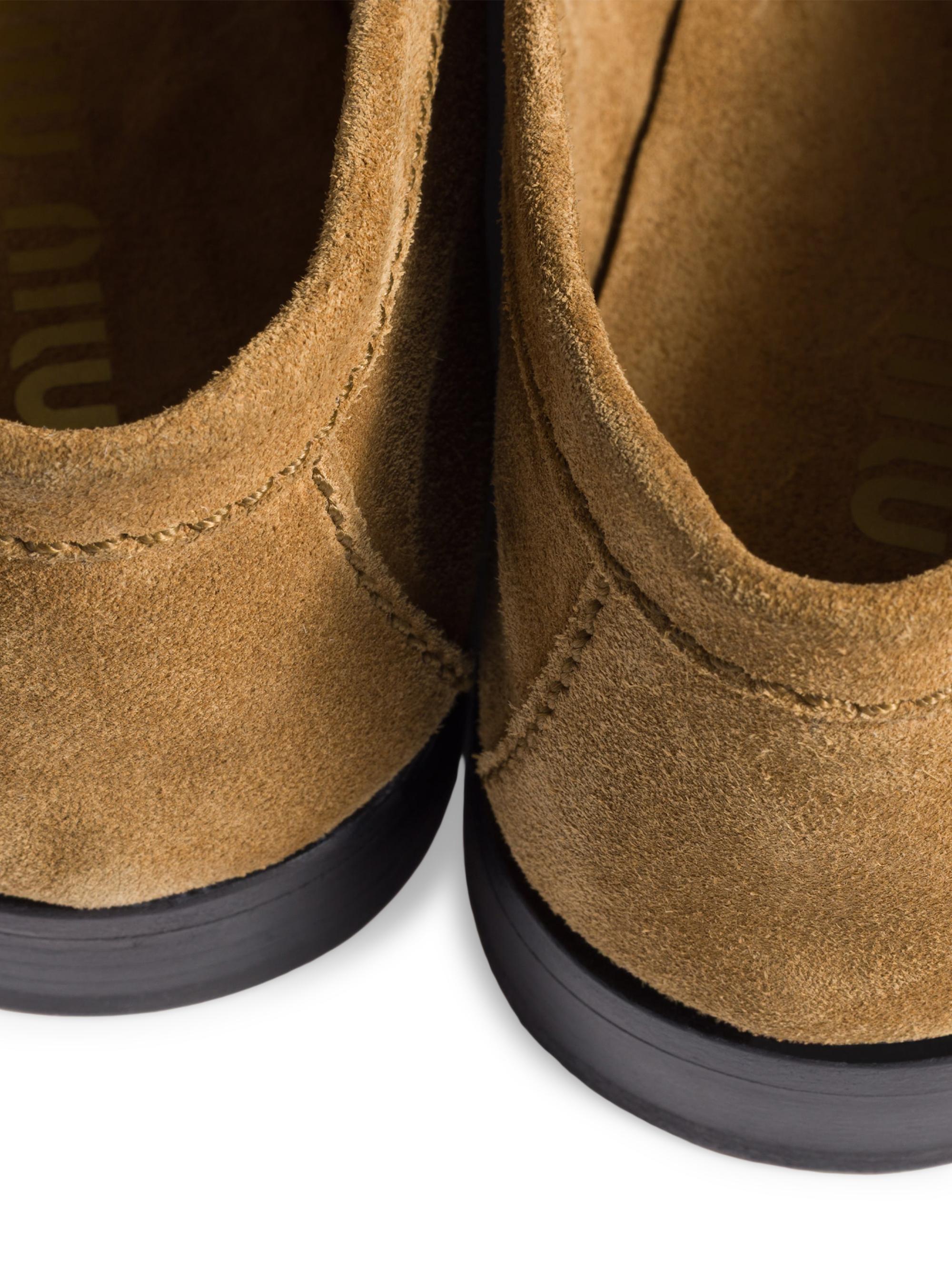 MIU MIU スエードトリック　　ブラウン Miu Miu Suede Loafers | Saks Fifth Avenue