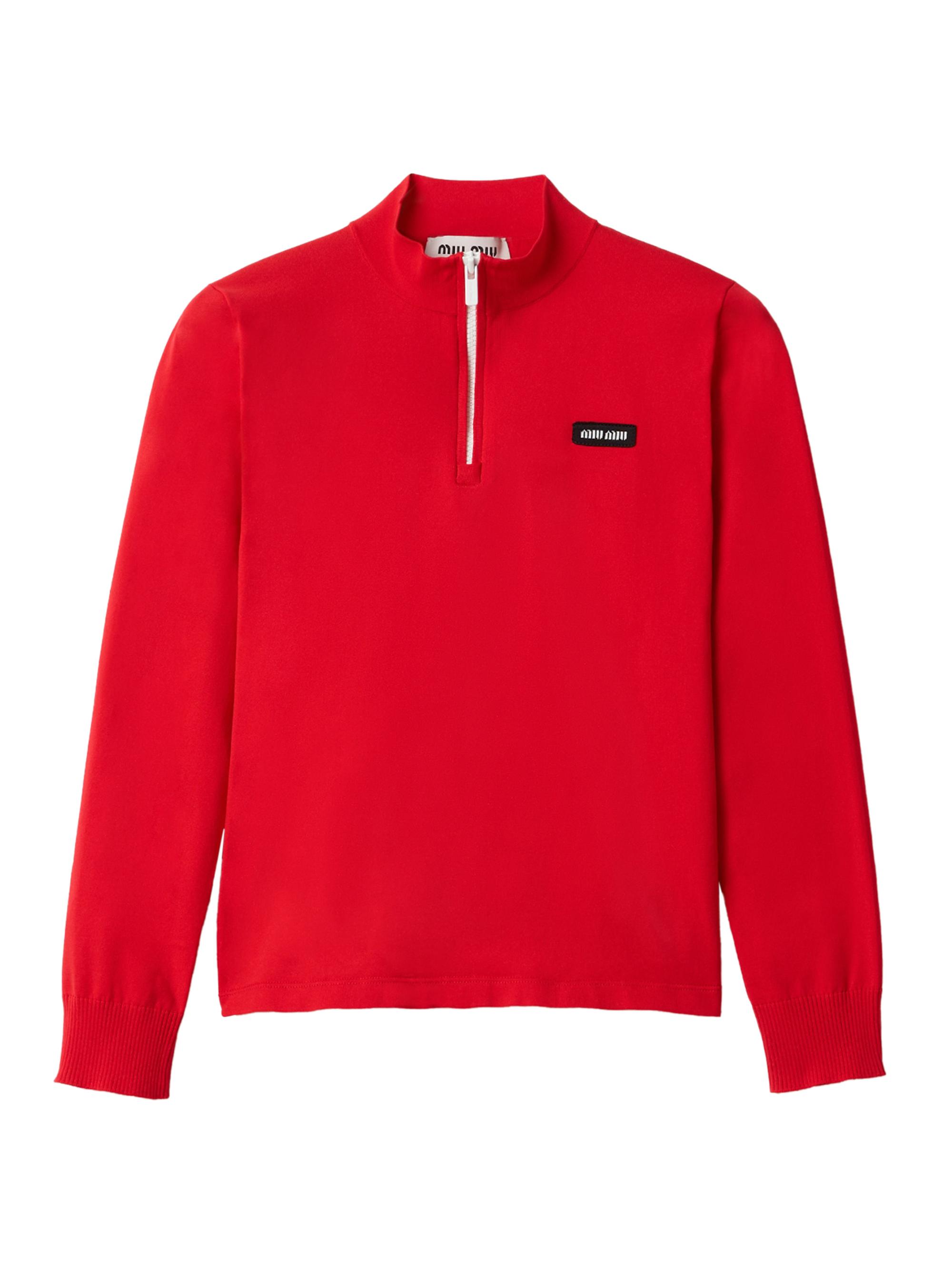 Miu Miu Women's Technical Yarn Sweater - Red