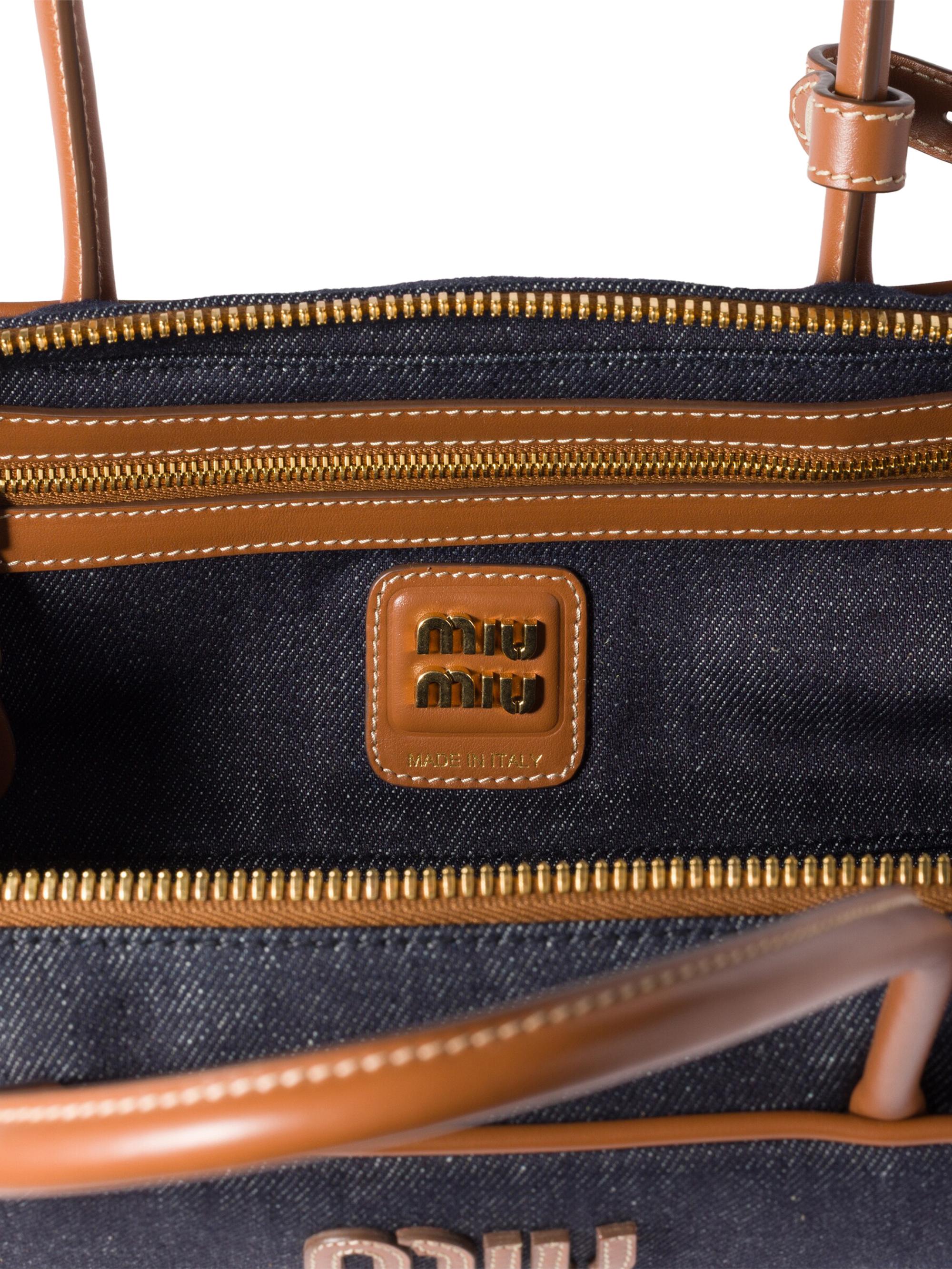 Miu Miu Beau Denim Top Handle Bag | Saks Fifth Avenue