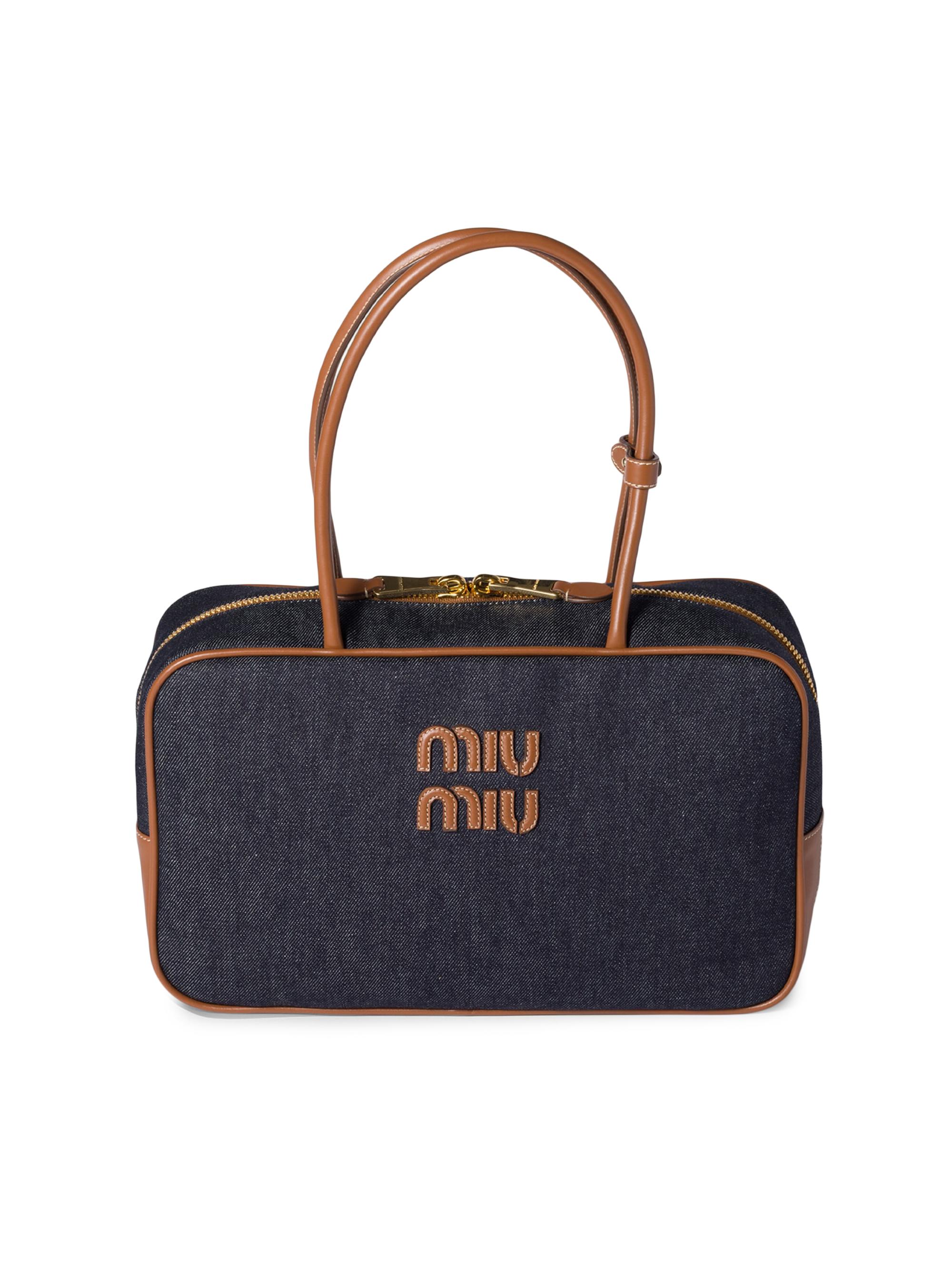 Miu Miu Beau Denim Top Handle Bag | Saks Fifth Avenue